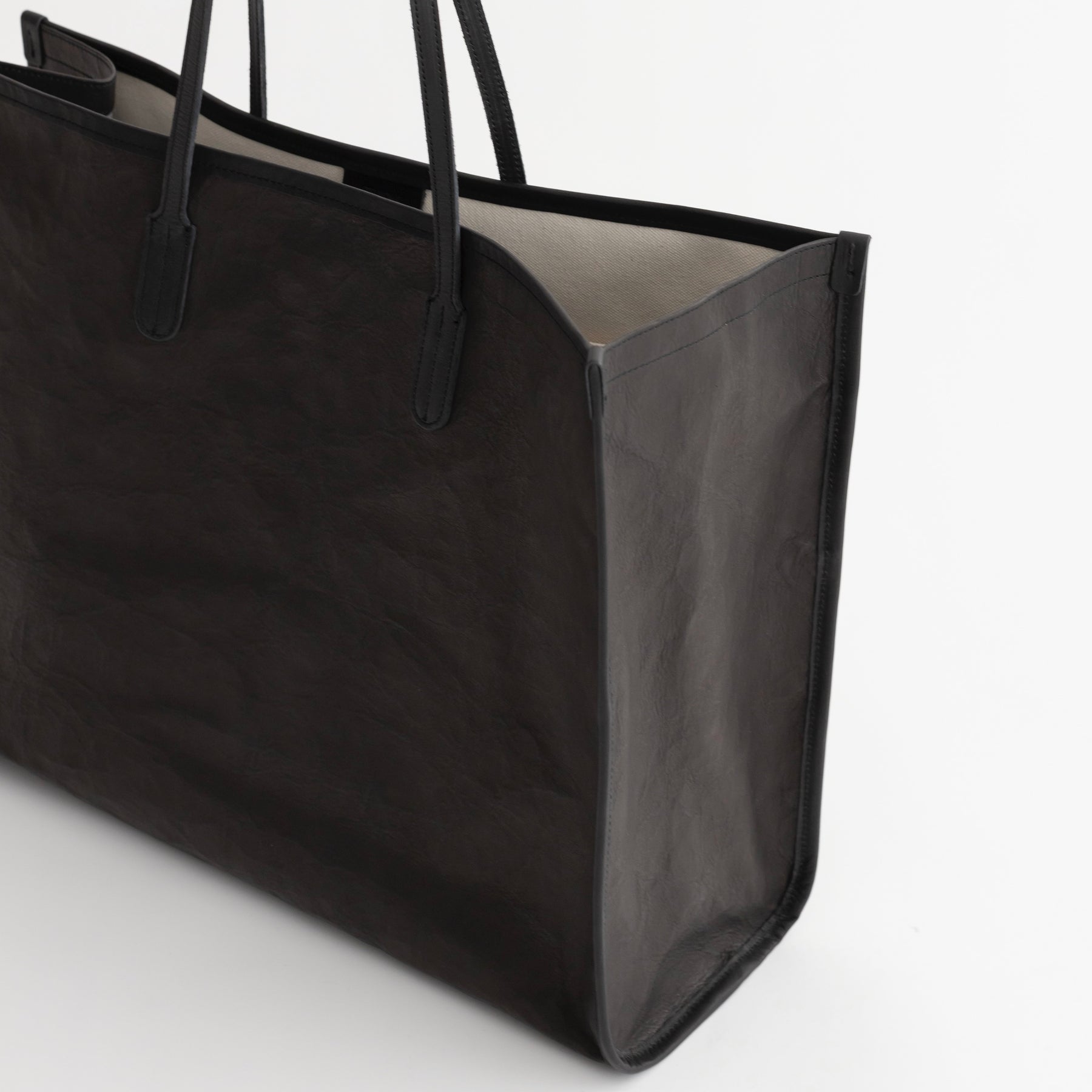 ITTI HOME | イッチホーム / HOME BIG TOTE - BLACK | ホームビッグレザートートバッグ - ブラック | マザーズバッグ 大きいサイズ ビジネス 普段使い