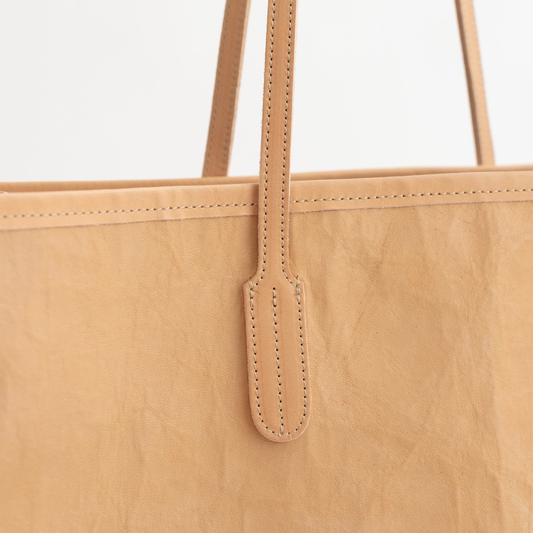 ITTI HOME | イッチホーム / HOME BIG TOTE - NATURAL | ホームビッグレザートートバッグ - ナチュラル ベージュ | マザーズバッグ レザー 本革 大きいサイズ ビジネス 普段使い
