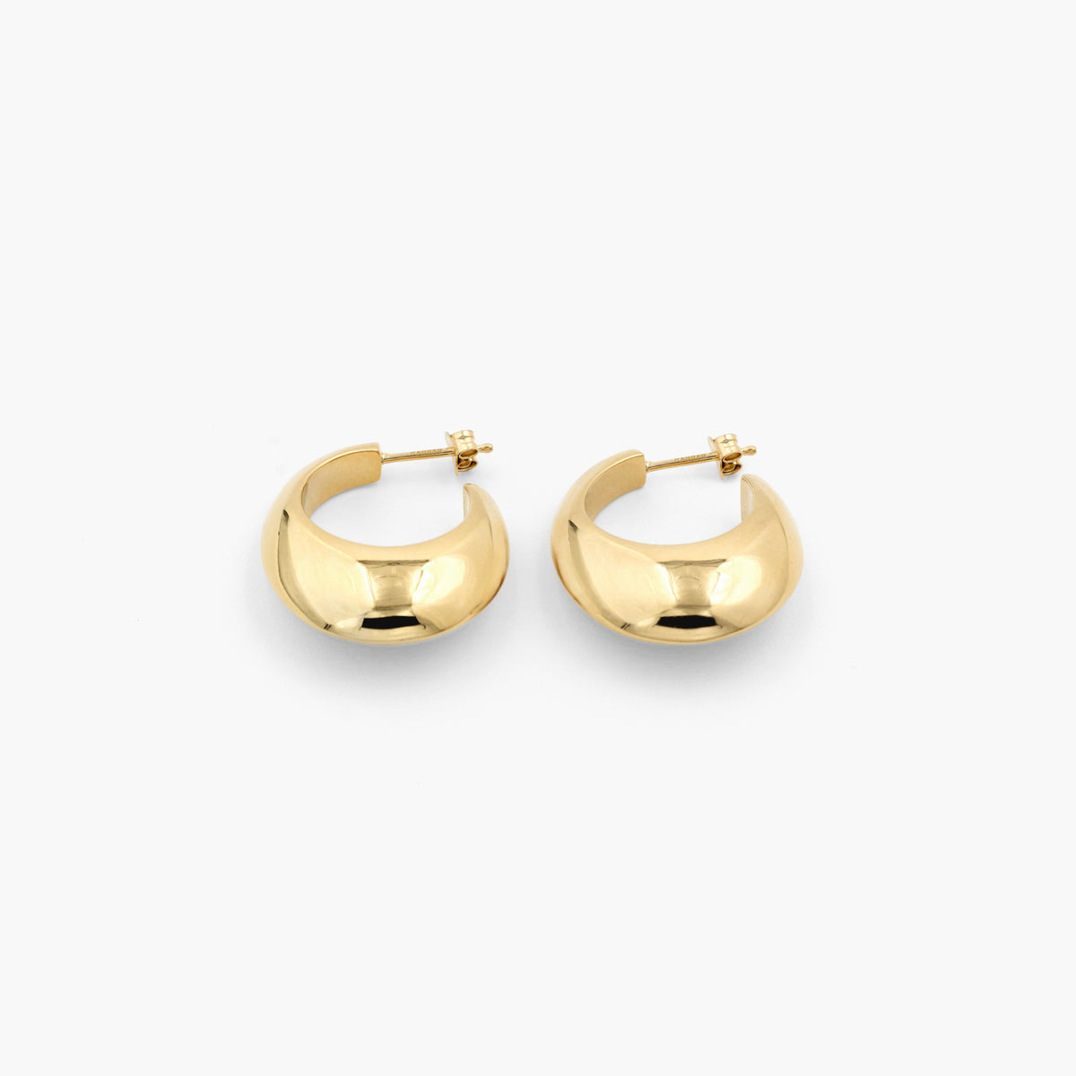 No. 12082 - Earring - GOLD / RAGBAG (イヤリング・ピアス - ゴールド / ラグバッグ) - ICHI GALLERY | 18K 金 サークル型 フープ デンマーク ジュエリー ブランド アクセサリー 小物 女性 プレゼント 贈り物 ギフト