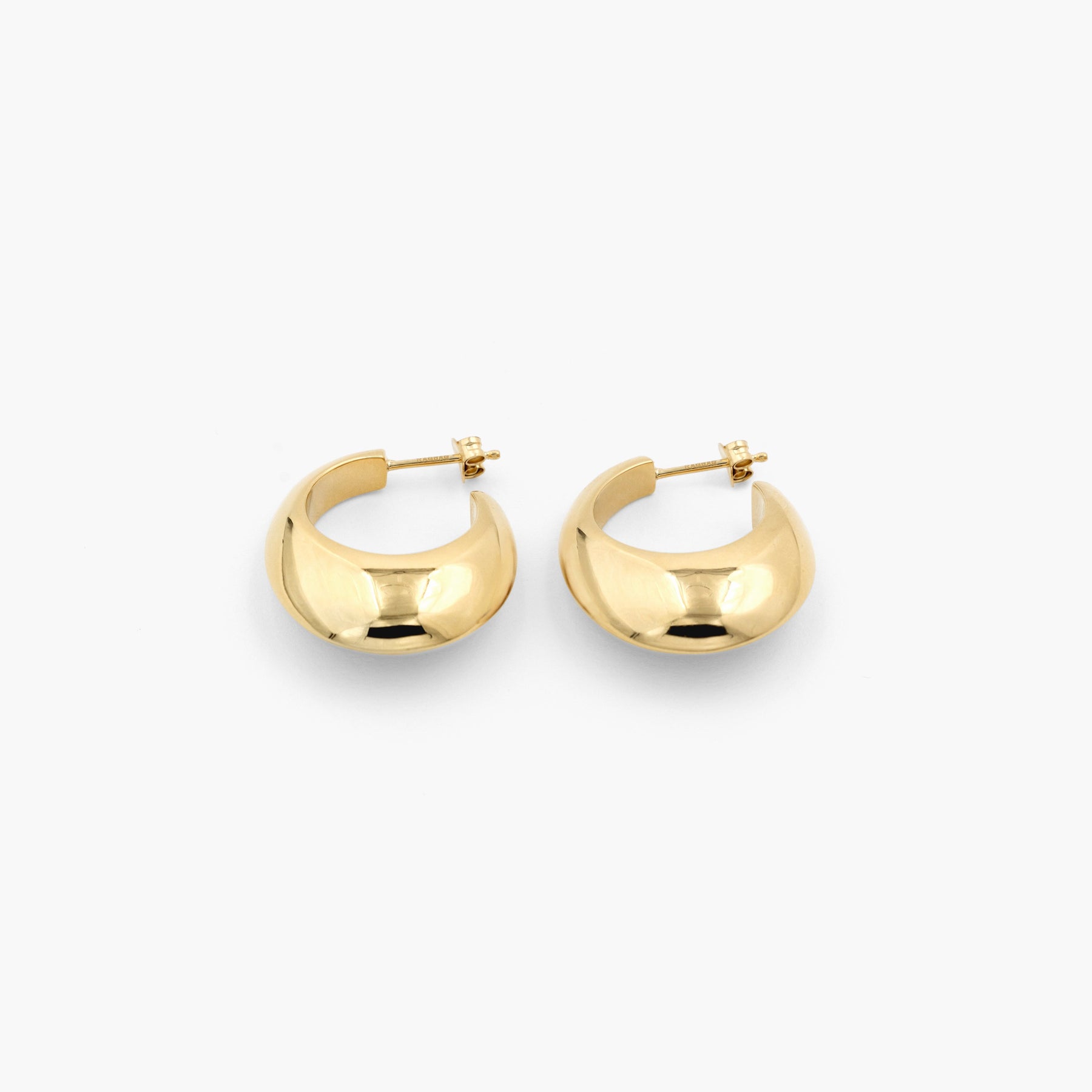 No. 12082 - Earring - GOLD / RAGBAG (イヤリング・ピアス - ゴールド / ラグバッグ) - ICHI GALLERY | 18K 金 サークル型 フープ デンマーク ジュエリー ブランド アクセサリー 小物 女性 プレゼント 贈り物 ギフト