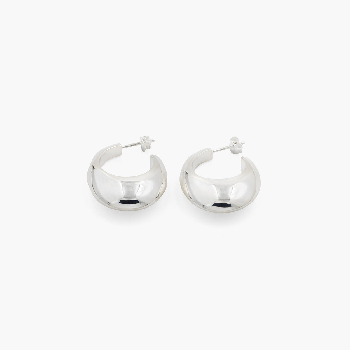 No. 12082 - Earring - SILVER / RAGBAG (イヤリング・ピアス - シルバー / ラグバッグ) - ICHI GALLERY | 925 銀 ジュエリー ブランド デンマーク アクセサリー 女性 ギフト プレゼント 贈り物 大振り サークル型 フープ
