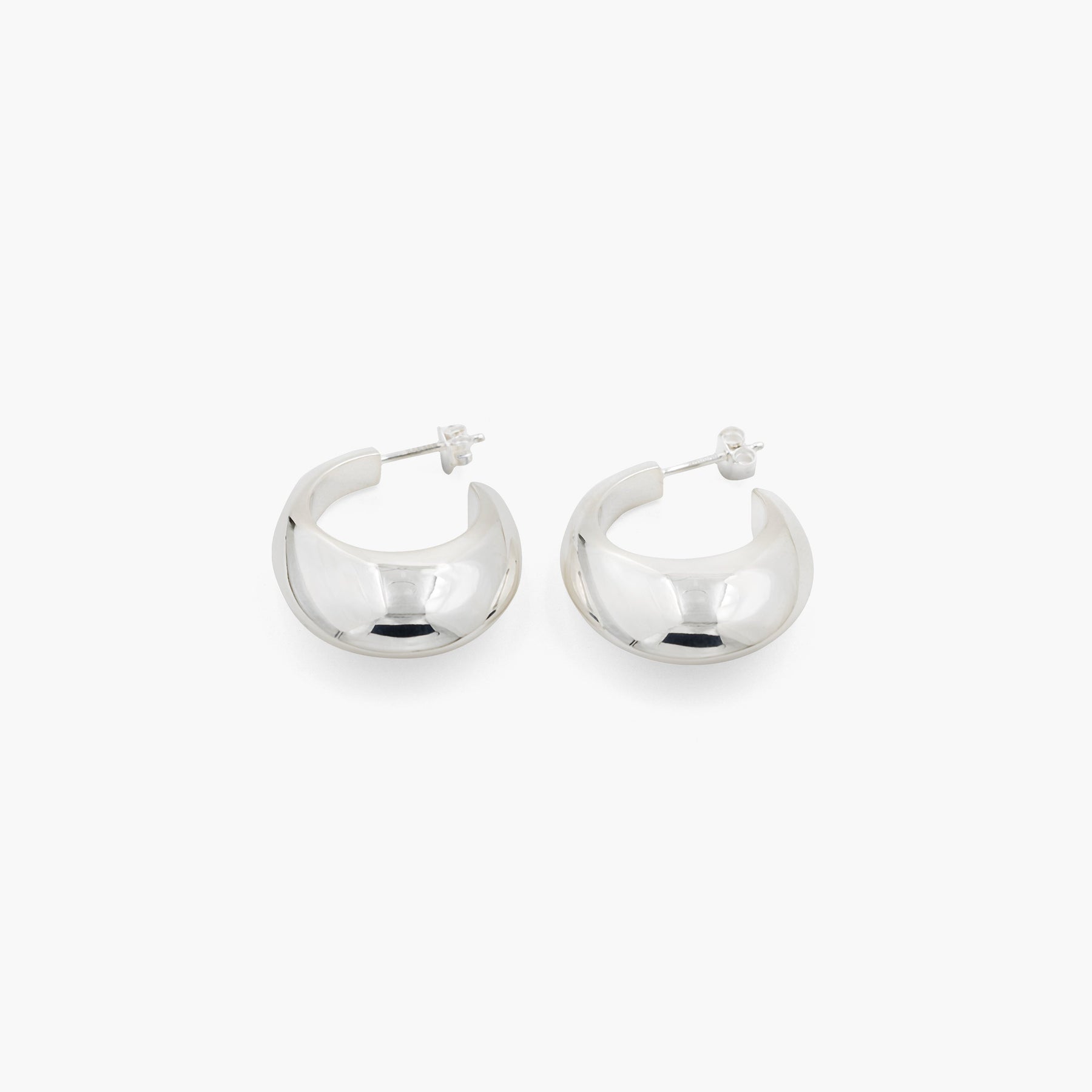 No. 12082 - Earring - SILVER / RAGBAG (イヤリング・ピアス - シルバー / ラグバッグ) - ICHI GALLERY | 925 銀 ジュエリー ブランド デンマーク アクセサリー 女性 ギフト プレゼント 贈り物 大振り サークル型 フープ