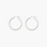 No. 12101 - Earring - SILVER / RAGBAG (イヤリング・ピアス - シルバー / ラグバッグ) - ICHI GALLERY | フープ型 サークル 925 デンマーク ジュエリー ブランド
