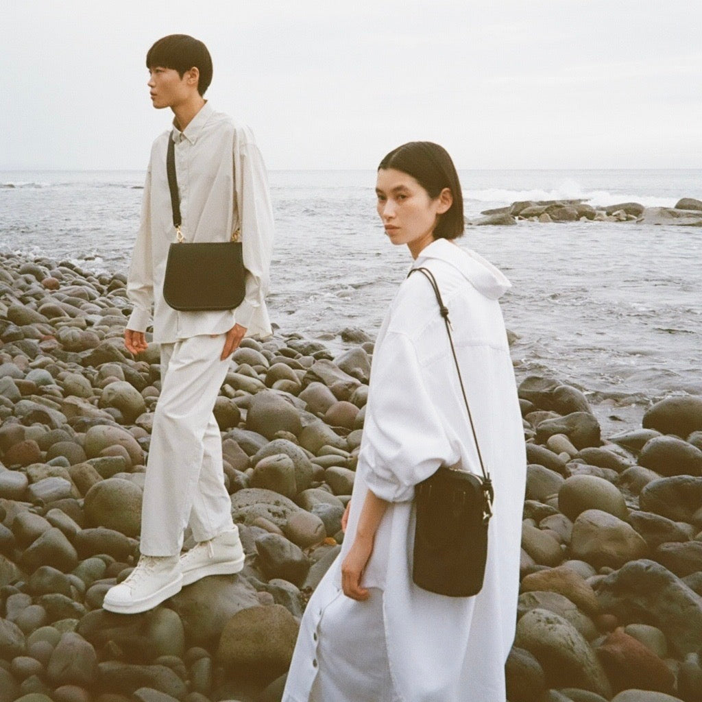HERRIE BALLER'S BAG / DIPLO SKY (ヘリーボーラーズバッグ / ディプロスカイ) - ITTI (イッチ) | 鞄 かばん カバン バッグ ショルダー ブランド 本革 メンズ レディース トープ グレージュ ブラック 黒 クロ