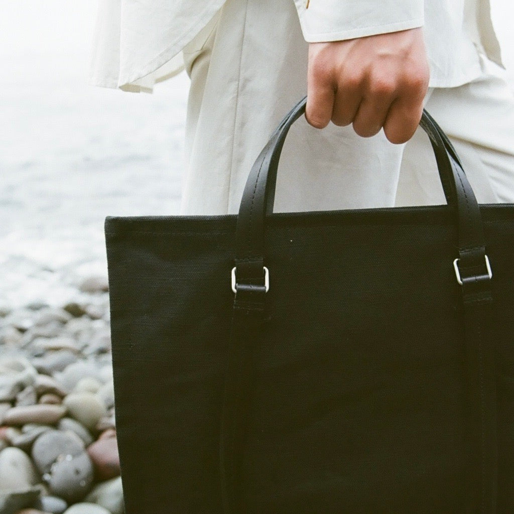 OME 2HANDLE TOTE (ホーム2ハンドルトートバッグ) - ITTI HOME (イッチホーム) | レザーバッグ・鞄・肩掛け・手持ち・メンズ・レディース・カバン・かばん・ビジネス・ホワイト・白・キャンバス