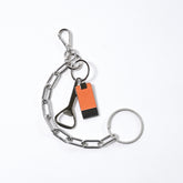 CRISTY POLICE CHAIN CHARM / DIPLO FJORD (クリスティポリスチェーンチャーム / ディプロフィヨルド) - ITTI (イッチ) | グッズ ウォレット キー 鍵 財布 さいふ サイフ 栓抜き レザー チャーム 革小物 メンズ レディース オレンジ 黄色 イエロー ブラック 黒 ブルー 青 トープ グレージュ ベージュ