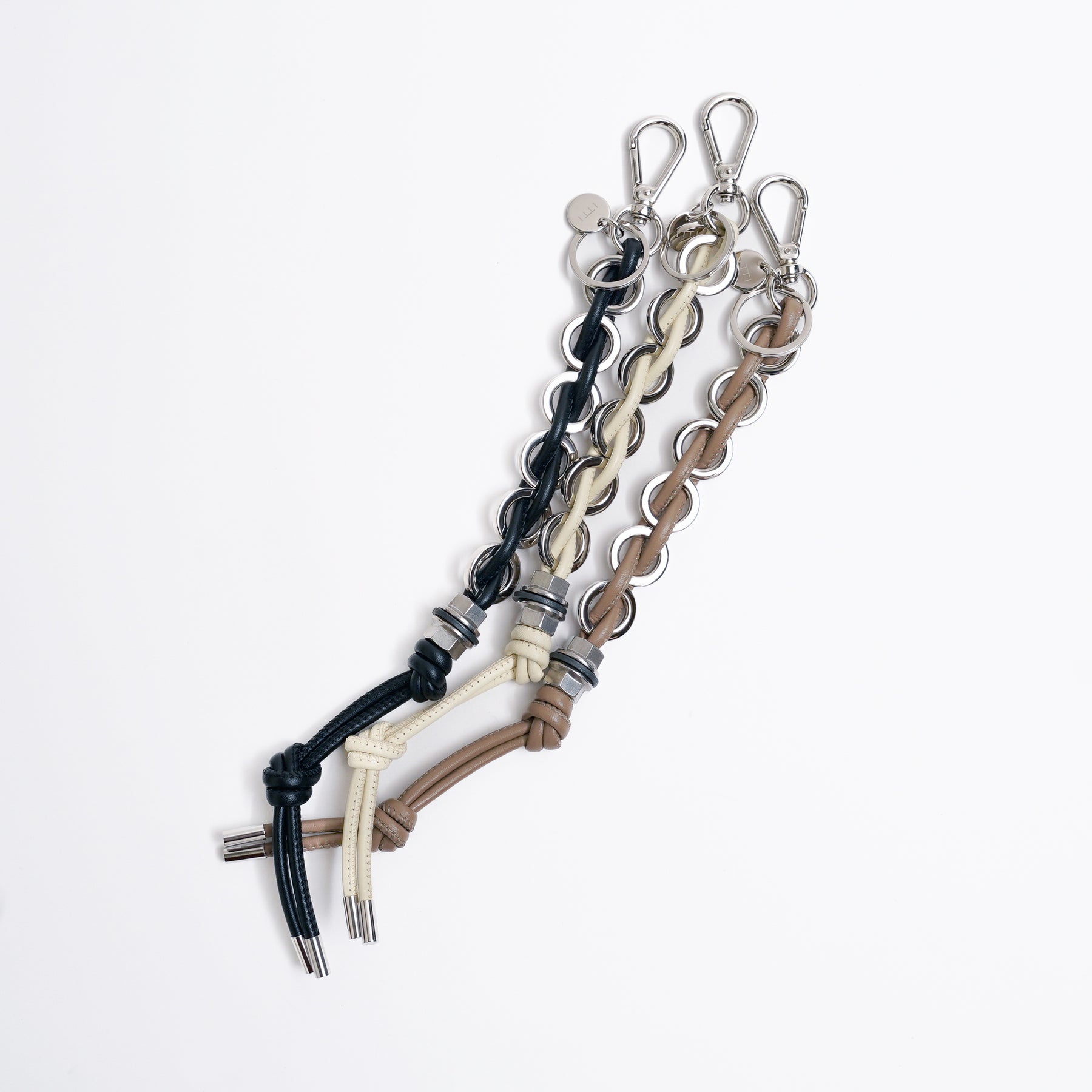 ITTI (イッチ) - CRISTY RING CHAIN KNOT CHARM / STCOW (クリスティリングチェーンノットチャーム / ステッチカウレザー) | キーホルダー 鍵 リング レザー ブランド メンズ レディース 贈り物 ギフト プレゼント