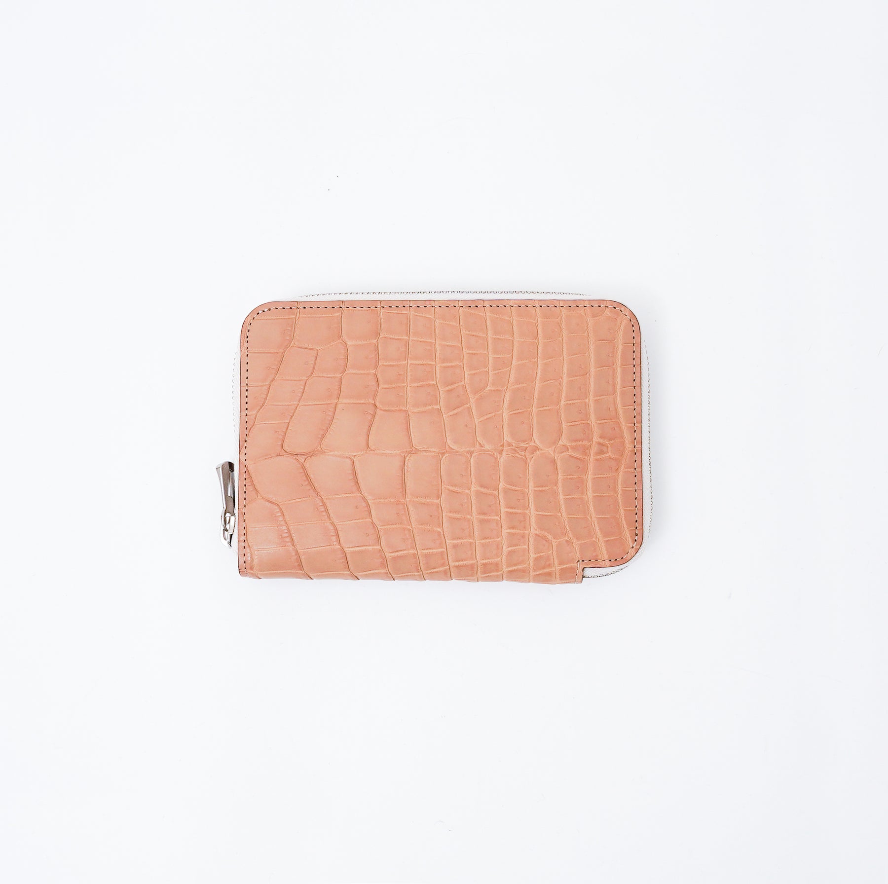 ITTI (イッチ) | CRISTY STUFFING MID WLT .5 / NUME CROCO(クリスティスタッフィングミッドウォレット/ヌメクロコダイル) メンズ レディース ミディアム財布 大きい サイフ さいふ レザー ブランド ビジネス 本革 ワニ 鰐 エルメス ベージュ キャメル 肌色 ナチュラル