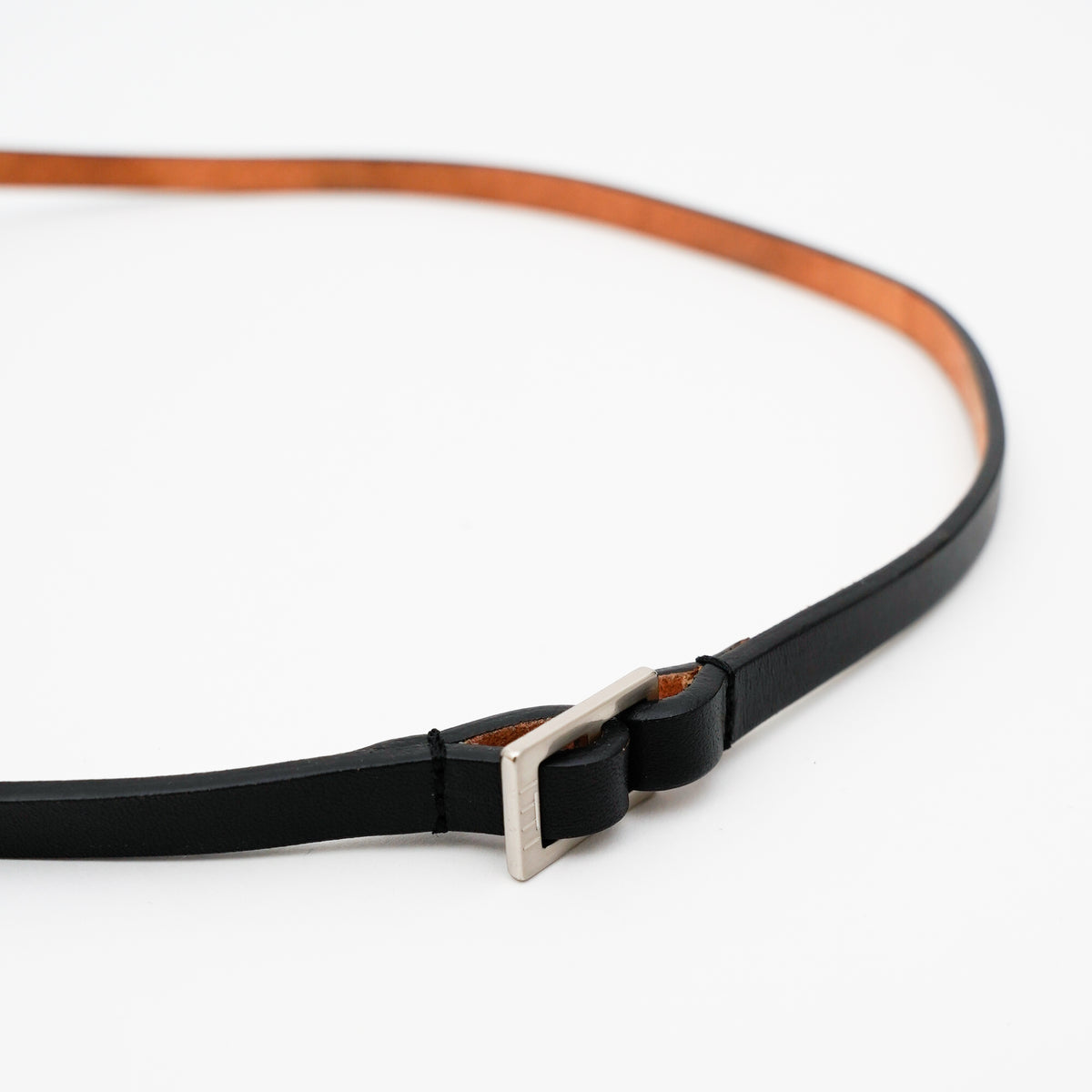 HERRIE KNOT BELT / THUG (ヘリーノットベルト / サグ) - ITTI (イッチ) | レザー ナロー ロング 革小物 サイズ フリー メンズ レディース ブランド ブラック 黒 バックルレス