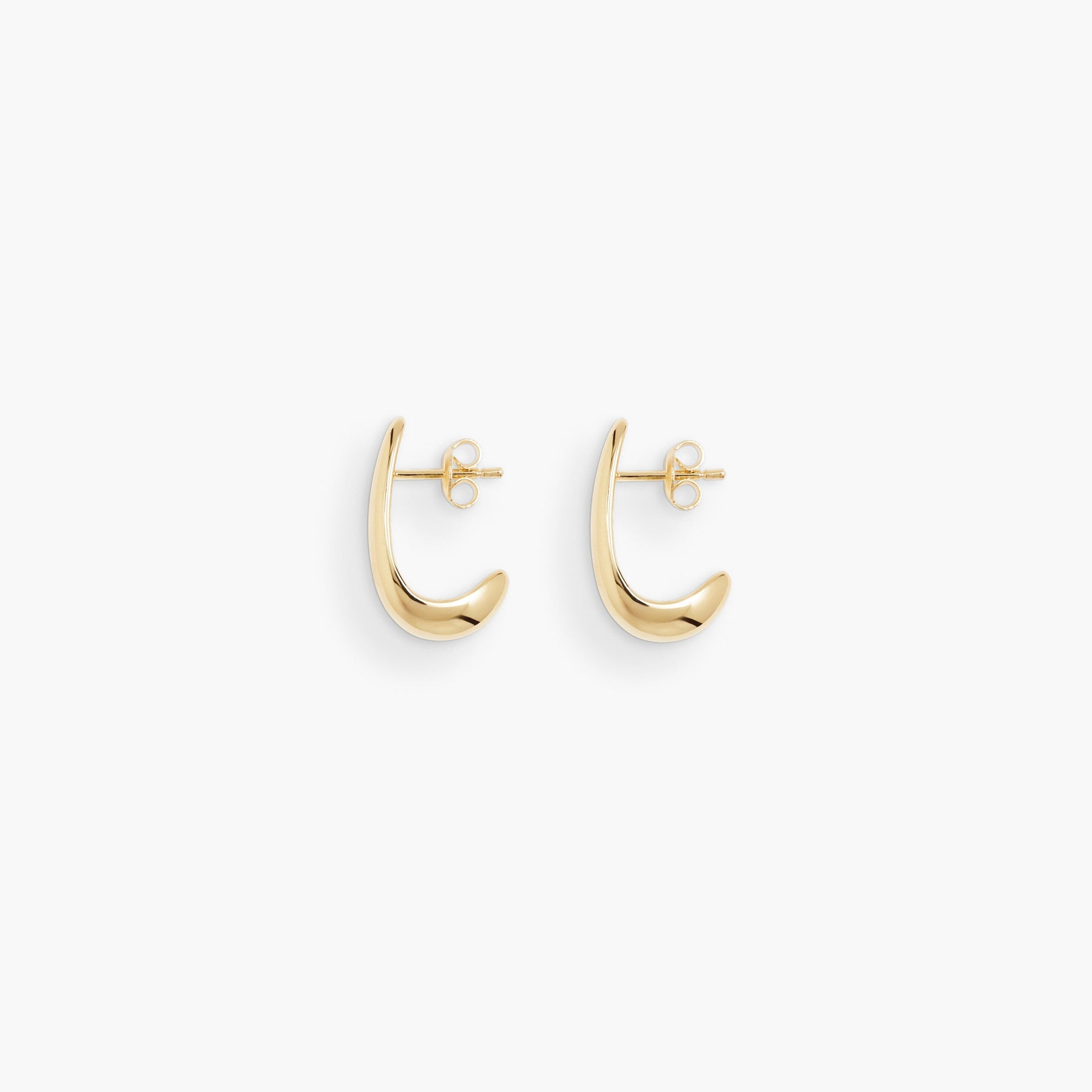 Dualism Sculptural Earrings - GOLD / RAGBAG (デュアリズム スカルプチャー イヤリング・ピアス - ゴールド) / ラグバッグ - ICHI GALLERY デンマーク ジュエリー アクセサリー ブランド 18K 金 レディース ウィメンズ 女性