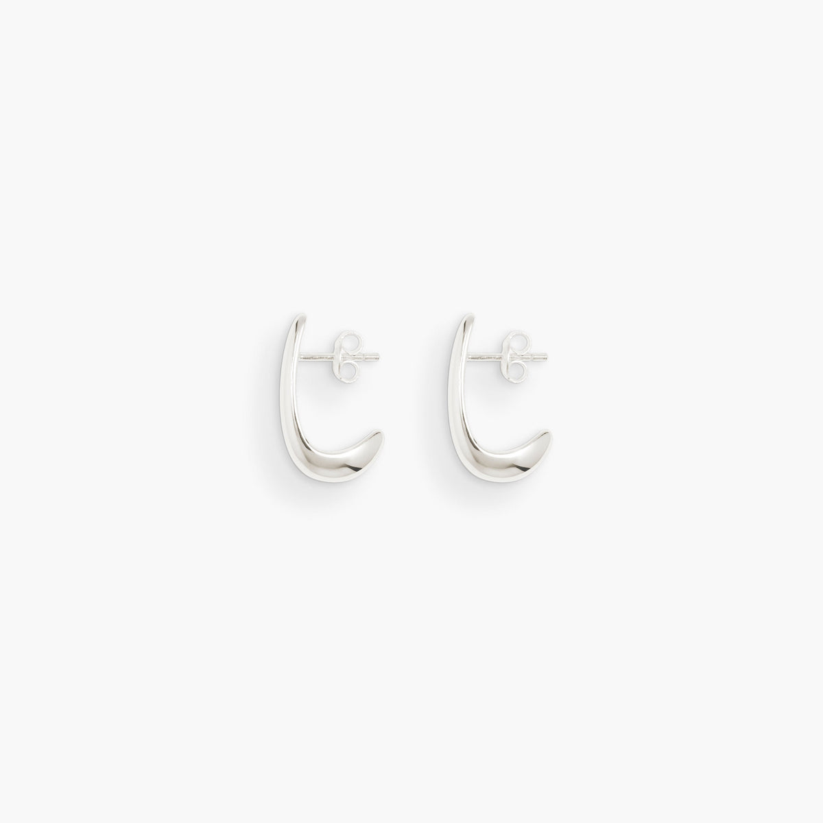 Dualism Sculptural Earrings - SILVER / RAGBAG (デュアリズム スカルプチャー イヤリング・ピアス - シルバー) / ラグバッグ - ICHI GALLERY デンマーク ジュエリー アクセサリー ブランド レディース ウィメンズ 女性 銀 925