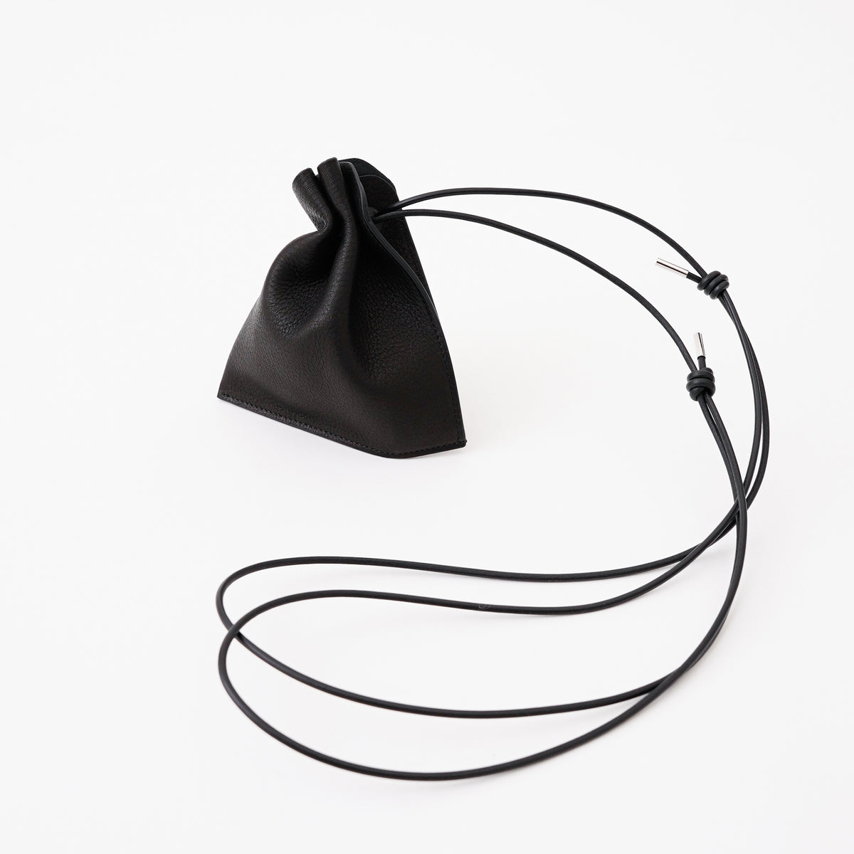 HERRIE KINCHAKU POUCH - XXS / DIPLO NUDE|国産レザー ミニ巾着ポーチ ネックレス メンズ レディース|ITTI(イッチ)公式