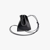 ITTI (イッチ) | HERRIE KINCHAKU POUCH - XXS / RAPTO FLEX (ヘリーキンチャクポーチ / ラプトフレックス) | ミニ 鞄 かばん カバン アクセサリー 首 ネックレス レザー ブランド メンズ レディース ブラック 黒 スムース 牛革