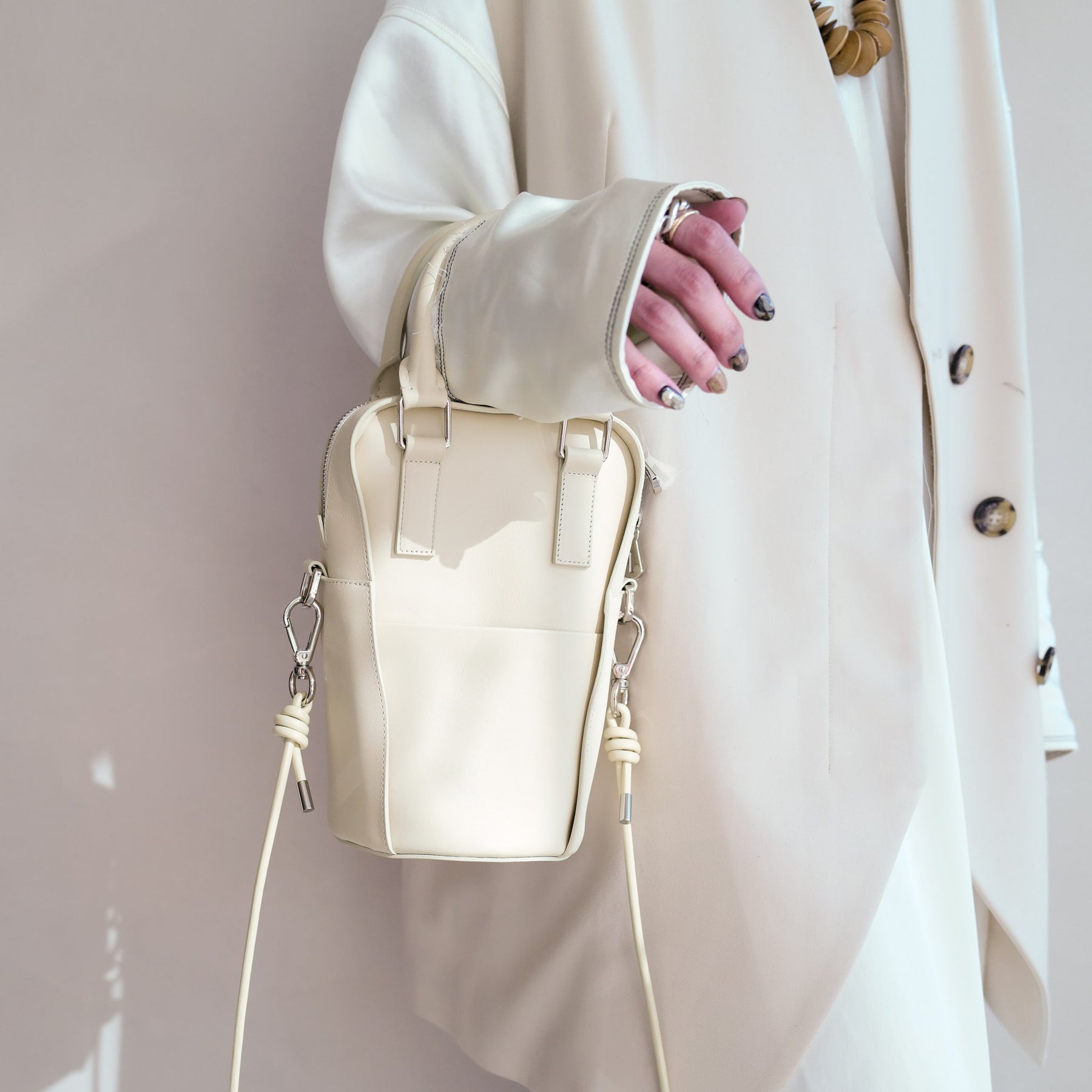 ITTI (イッチ) | HERRIE BALLER'S BAG / RAPTO(ヘリーボーラーズバッグ/ラプト) | レザー ショルダー バッグ かばん 鞄 カバン ユニセックス メンズ レディース ブランド ハンド ショルダー スムース 本革 アイボリー 白 white ホワイト
