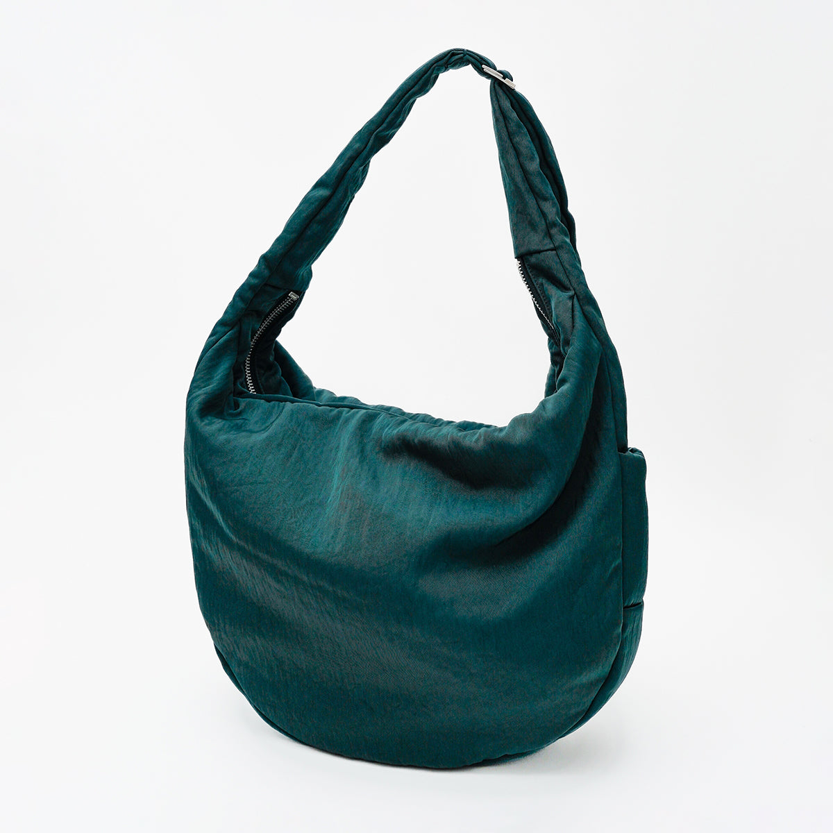 ANNIE PUFFER BIG MOON BAG / CERATO BRIGHT | Padded nylon shoulder