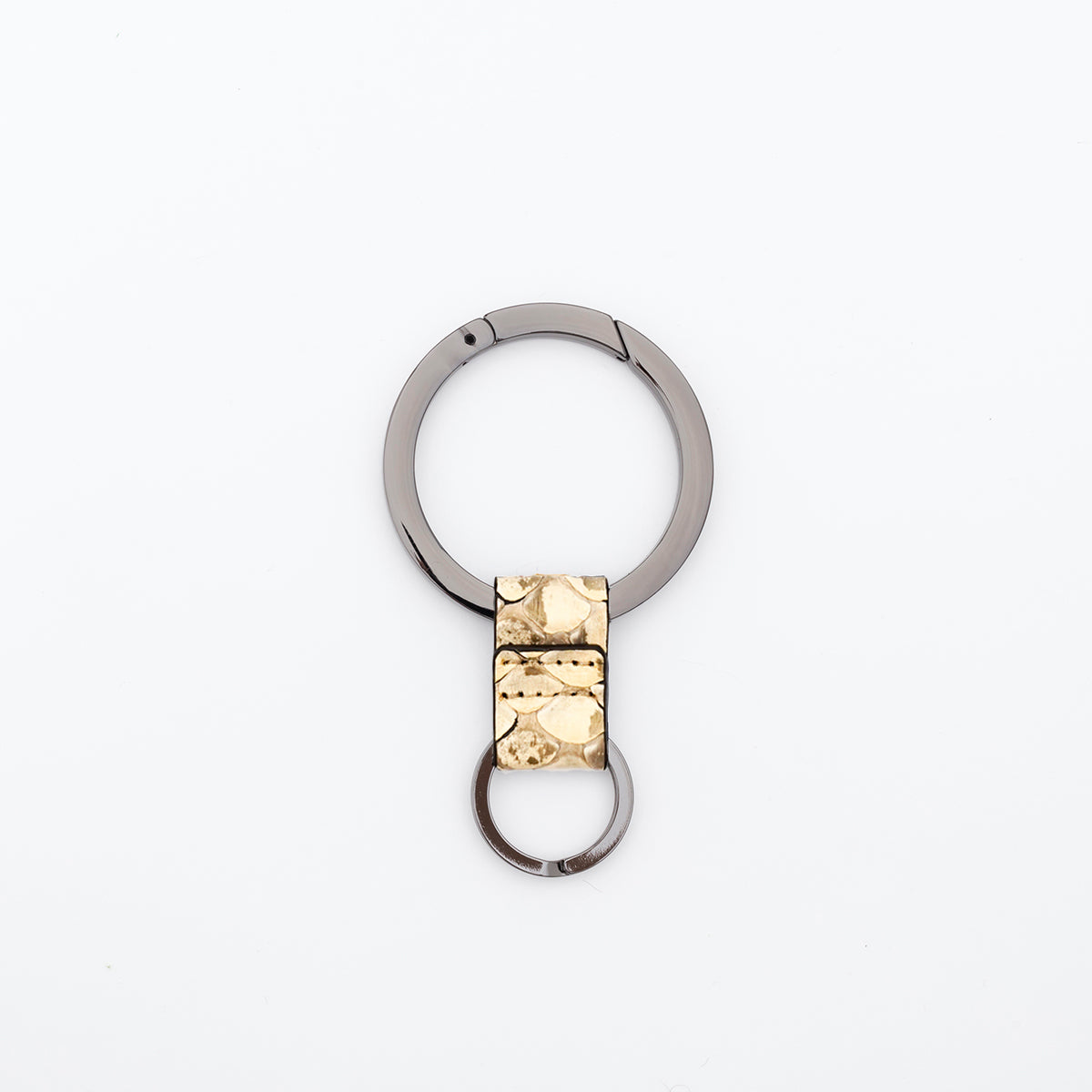 CRISTY RING RING / GOLD MOLURUS|リアルパイソン レザーキーリング|ITTI(イッチ)公式