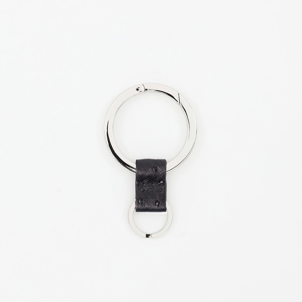 ITTI (イッチ) | CRISTY RING RING / OSTRICH (クリスティリングリング / オーストリッチ) キーリング キーホルダー チャーム 鍵 取り付け サークル メンズ レディース レザー ブランド エキゾチック black ブラック 黒