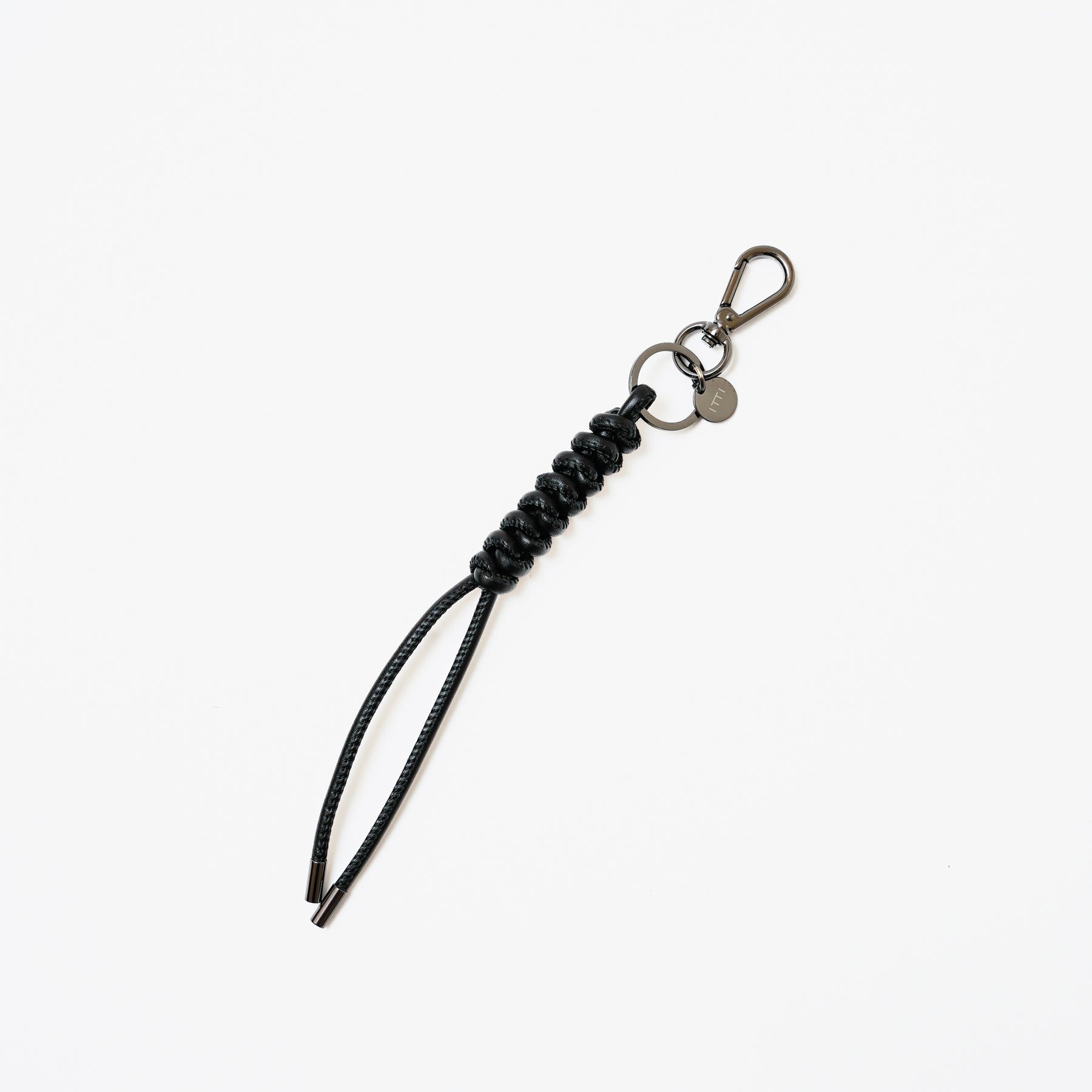 ITTI (イッチ) | CRISTY SNAKEKNOT CHARM BK / STCOW (クリスティスネークノットチャームブラックコレクション / ステッチカウレザーレザー) キーリング ホルダー チャーム レザー ブランド 黒 メンズ レディース