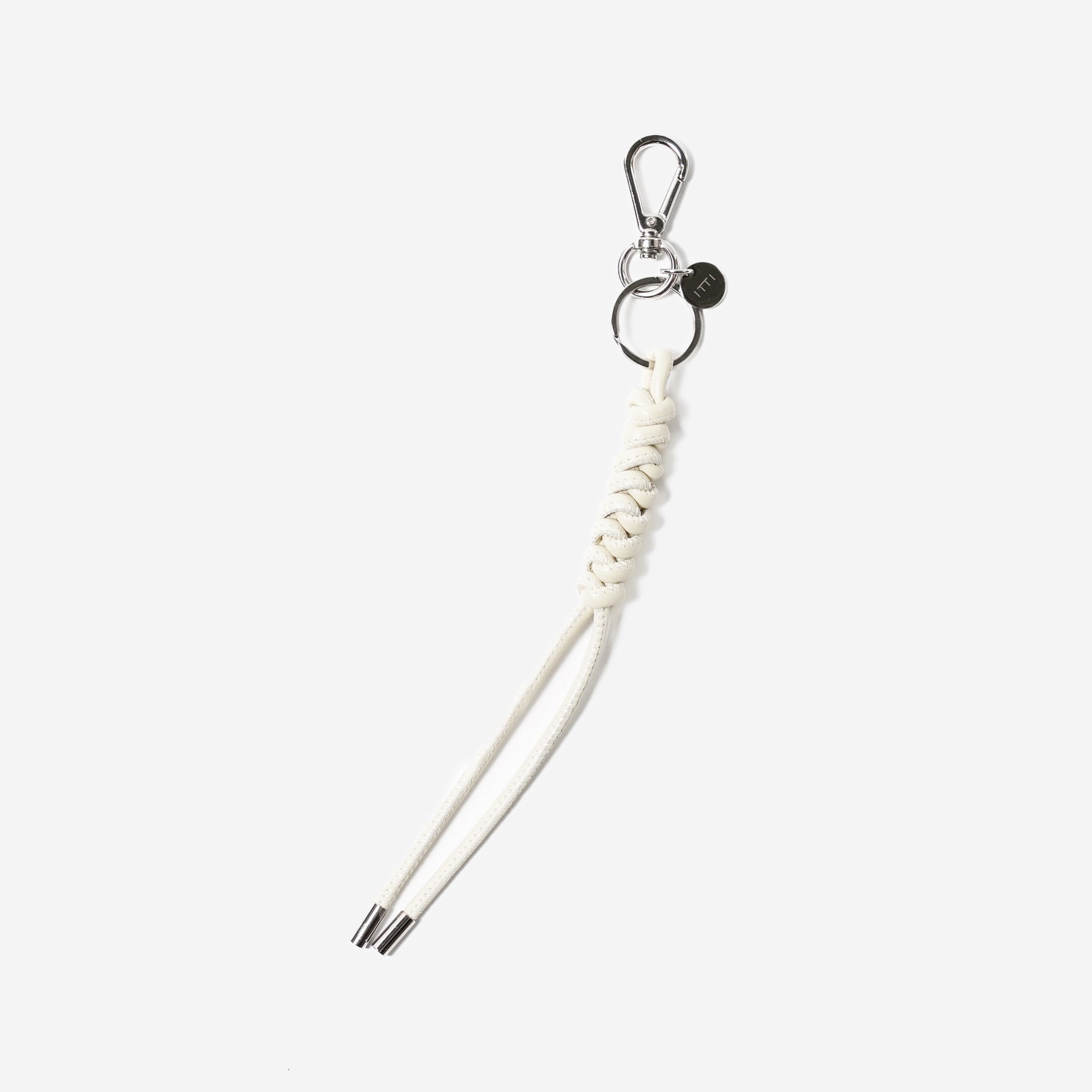 CRISTY SNAKE KNOT CHARM / STCOW (クリスティスネークノットチャーム / ステッチカウレザー) - ITTI (イッチ) キーチャーム キーホルダー オフ ホワイト アイボリー 白 ギフト プレゼント 贈り物 ブランド
