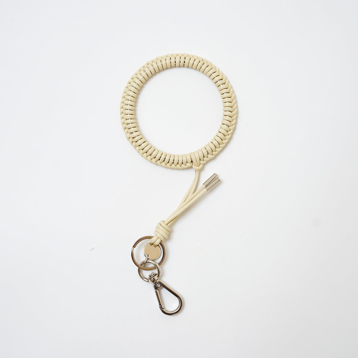 ITTI (イッチ) | CRISTY KNOT WRIST CIRCLE CHARM / RAPTO JP (クリスティノットリストサークルクリスティノットリストサークルチャーム / ラプト) キーホルダー 手首 ストラップ レザー ブランド メンズ レディース スマホ 携帯 モバイル サイフ 財布 さいふ アイボリー オフホワイト 白 腕輪