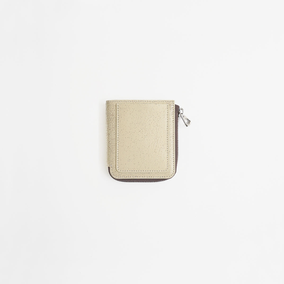 ITTI (イッチ) - CRISTY VERY COMPACT WLT .5 / CRACK (クリスティーベリー小ンパクトウォレット / クラック) | キャッシュレス 財布 ミニ サイフ 本革 さいふ レザー ブランド ブランド 小さい キャッシュレス メンズ レディース ベージュ アイボリー 肌色 ナチュラル