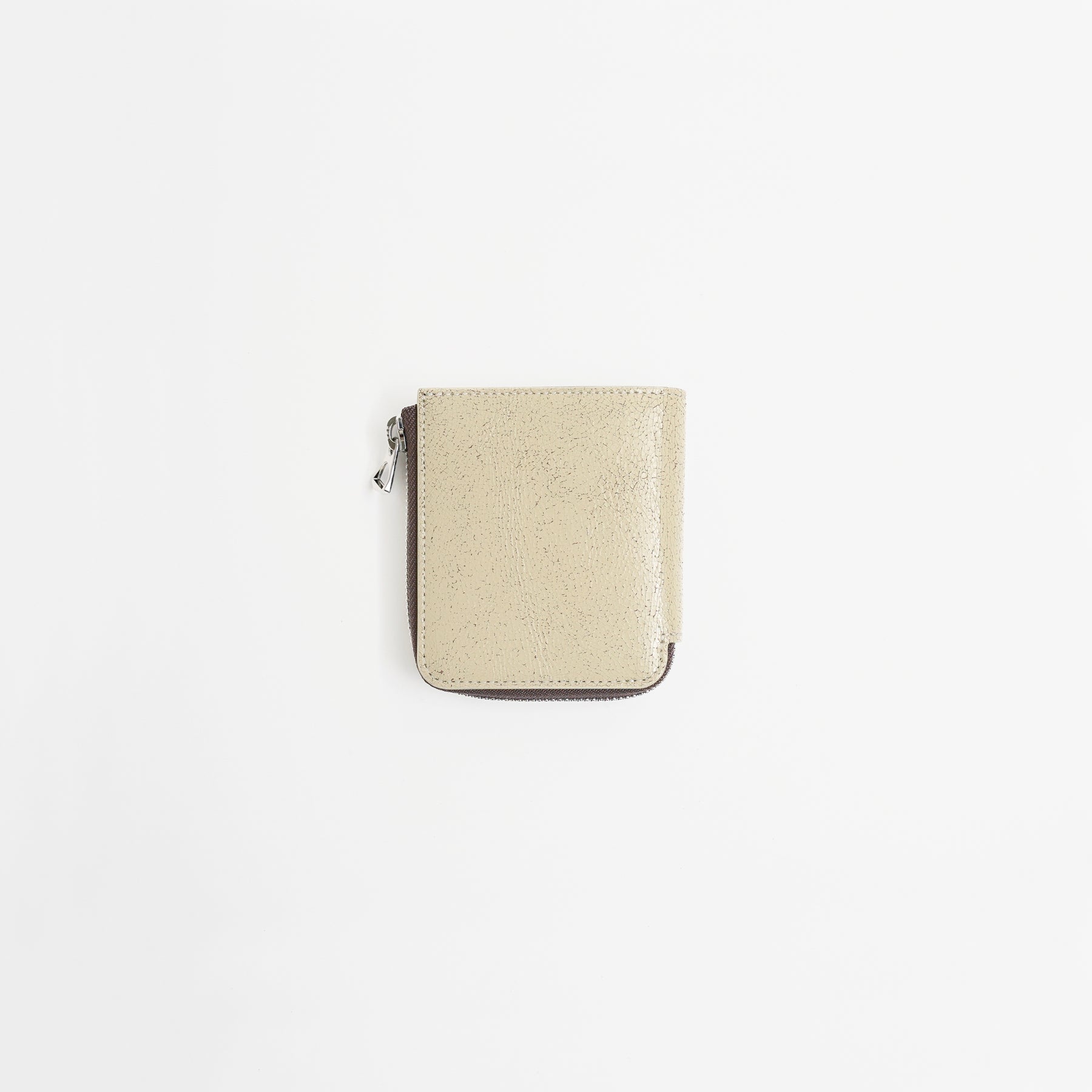 ITTI (イッチ) - CRISTY VERY COMPACT WLT .5 / CRACK (クリスティーベリー小ンパクトウォレット / クラック) | キャッシュレス 財布 ミニ サイフ 本革 さいふ レザー ブランド ブランド 小さい キャッシュレス メンズ レディース ベージュ アイボリー 肌色 ナチュラル