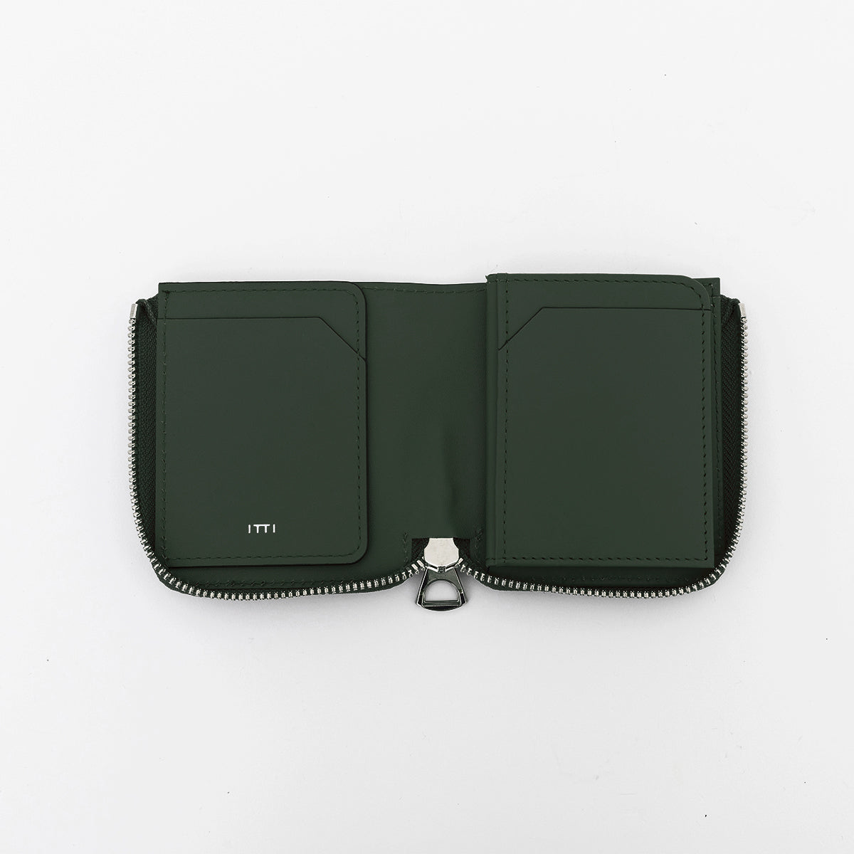 ITTI (イッチ) | CRISTY VERY COMPACT WLT .5 / DIPLO FJORD(ベリーコンパクトウォレット)本革 レザー メンズ レディース 限定 リミテッド ミニサイフ 財布 さいふ キャッシュレス ブランド ダーク グリーン 深 緑 開運 縁起 金運