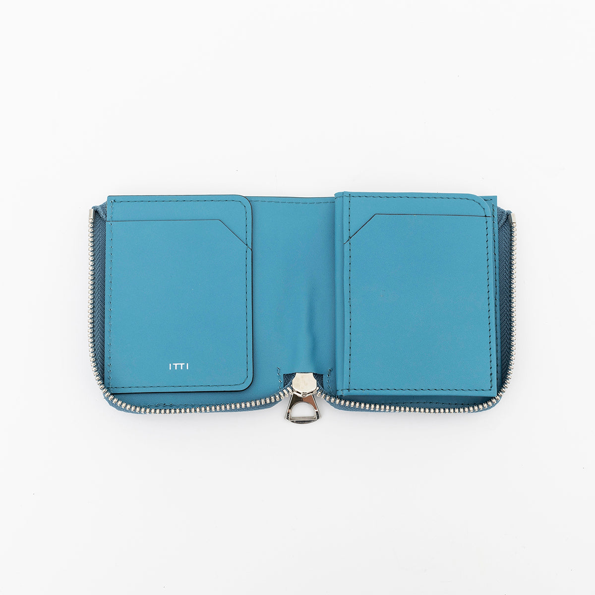ITTI (イッチ) | CRISTY VERY COMPACT WLT .5 / DIPLO FJORD(クリスティベリーコンパクトウォレット/ディプロフィヨルド) 本革 レザー ブランド さいふ 財布 サイフ キャッシュレス ミニ メンズ レディース ブランド 色物 ブルー 青 blue