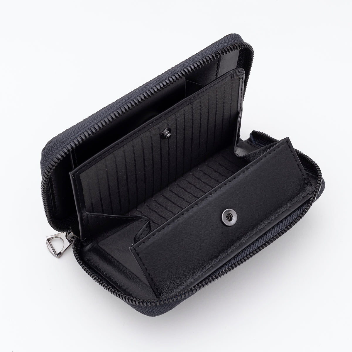 CRISTY SMART MID WLT .5 / CROCO BK COLLECTION【LIMITED】(クリスティスマートミッドウォレット / クロコダイルブラックコレクション) - ITTI (イッチ) | 財布 さいふ サイフ メンズ レディース スマホ サイズ L字ファスナー エキゾチック レザー ブランド H.C.P エルメス ワニ 鰐 黒 H .C.P