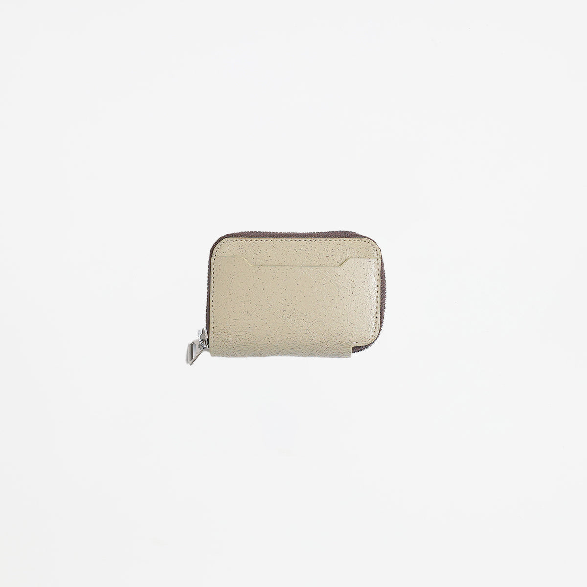 ITTI (イッチ) - CRISTY COIN CARD WLT / CRACK (クリスティコインカードウォレット / クラック) | ミニ サイフ 財布 さいふ 小さい レザー ブランド メンズ レディース アイボリー ベージュ グレージュ