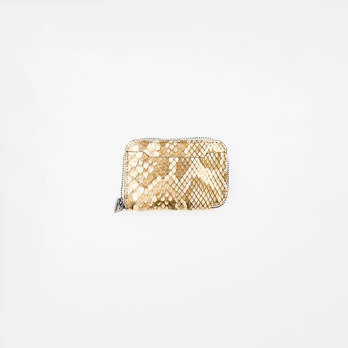 CRISTY COIN CARD WLT｜金箔のような輝きが魅力のパイソンミニ財布