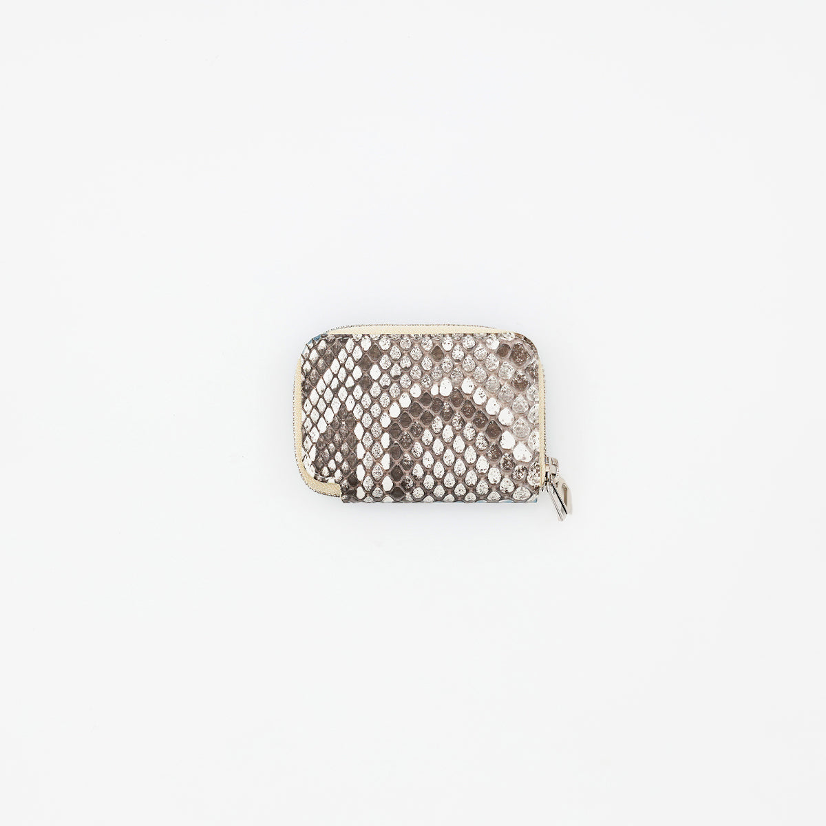 ITTI (イッチ) | CRISTY COIN CARD WLT / MOLURUS(クリスティコインカードウォレット / モラレス) 財布 キャッシュレス さいふ ミニ サイフ パイソン 蛇革 レザー メンズ レディース 鍵 収納 ヘビ へび 柄 ホワイト ブラック 白 黒 小さい