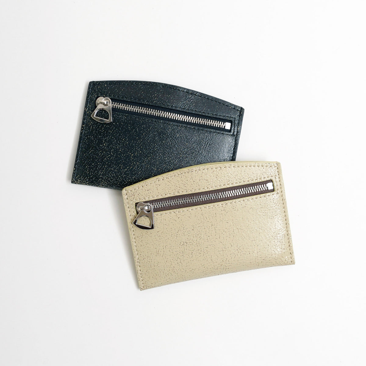 ITTI (イッチ) - CRISTY SMART CARD WLT / CRACK (クリスティスマートカードウォレット / クラック) | ミニ 財布 サイフ さいふ メンズ レディース ブランド レザー ブラック 黒