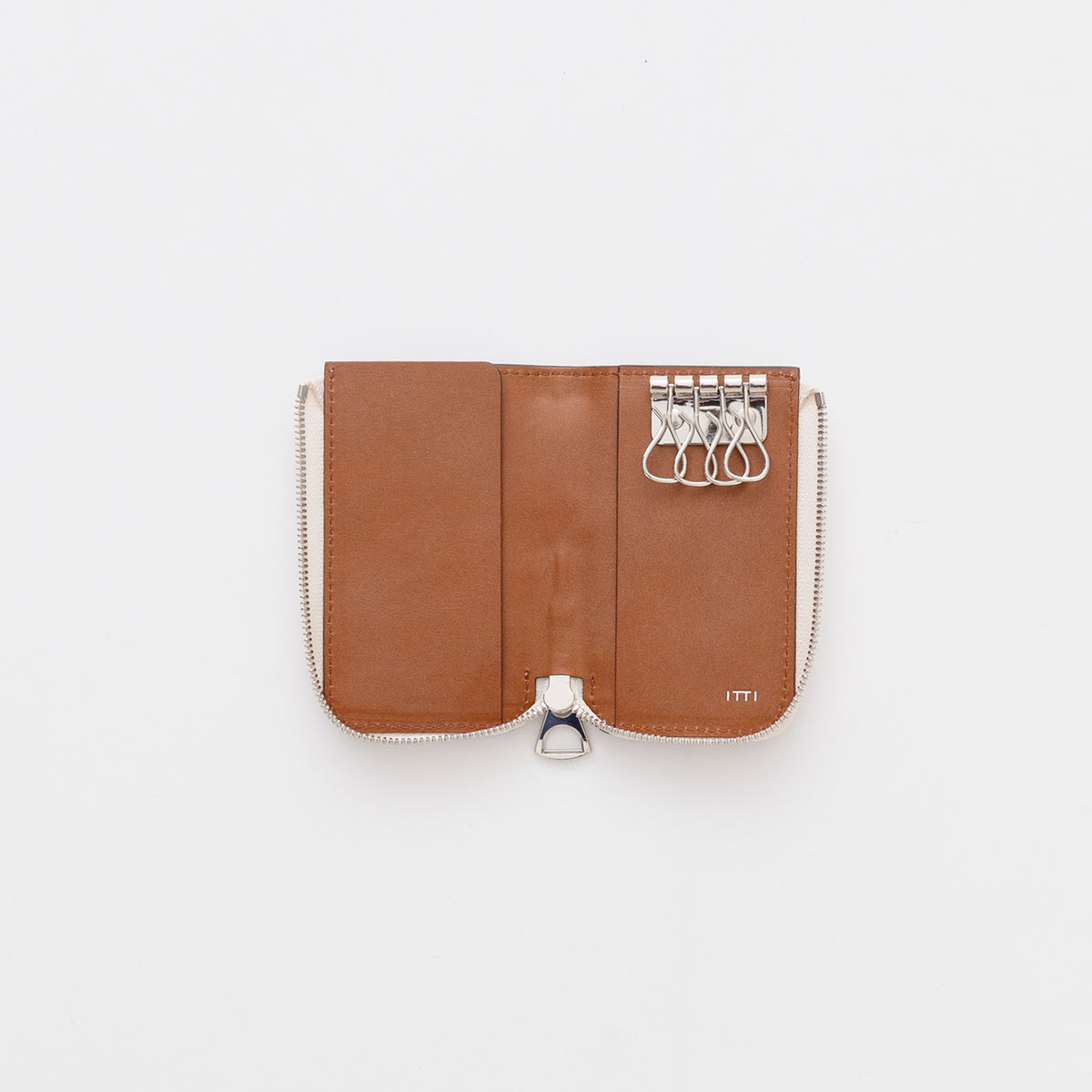 ITTI (イッチ) | CRISTY KEY CARD CASE / NUME CROCO(クルスティキーカードケース/ヌメクロコダイルレザー) - ITTI (イッチ) ベージュ 肌色 L字ファスナー スマートキー 鍵 皮革 ブランド エキゾチック メンズ レディース