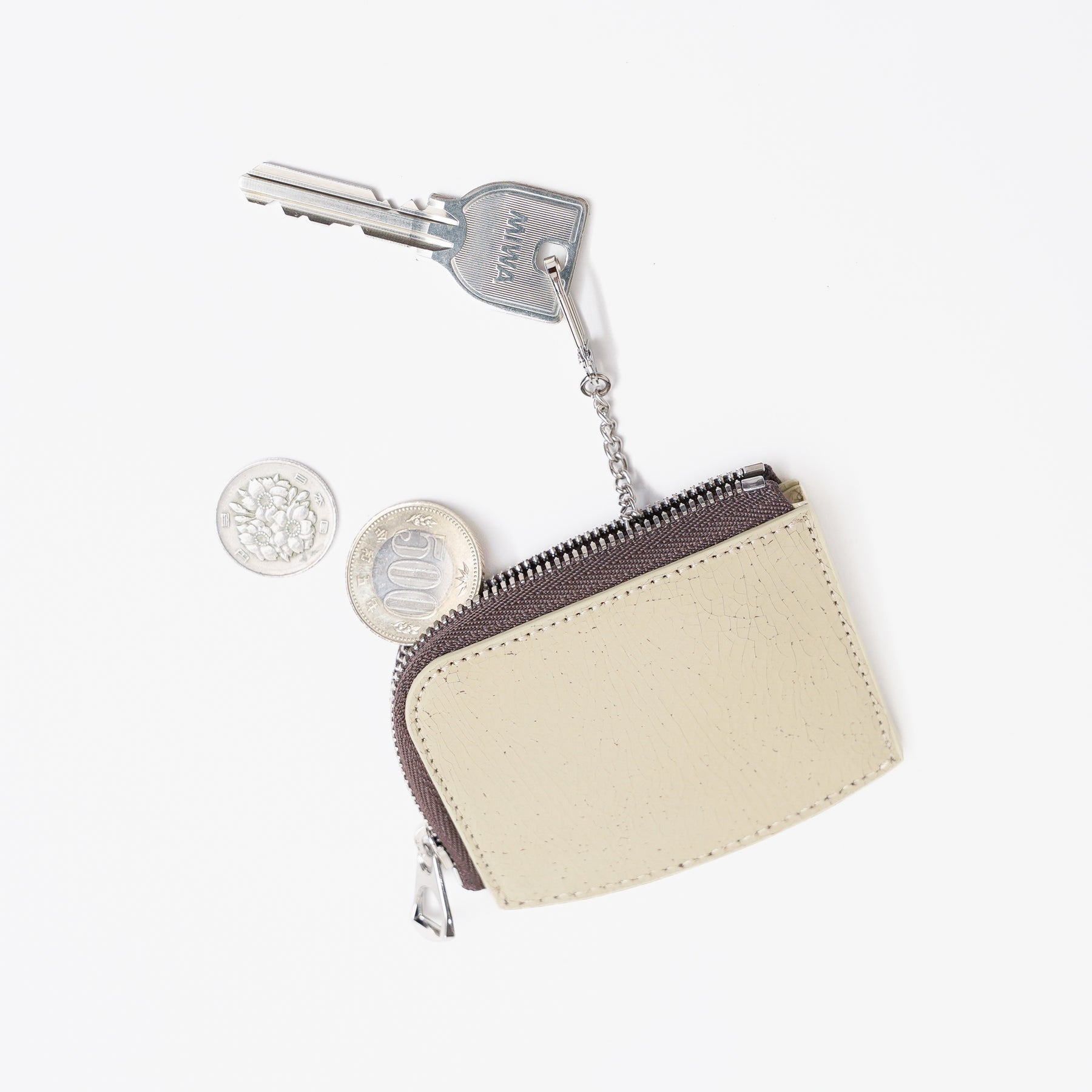 ITTI (イッチ) - CRISTY KEY COIN CASE / CRACK (クリスティーキーコインケース / クラック) | 小銭入れ 鍵 収納 レザー ブランド メンズ レディース 小さい ミニ 持ち運び 旅行