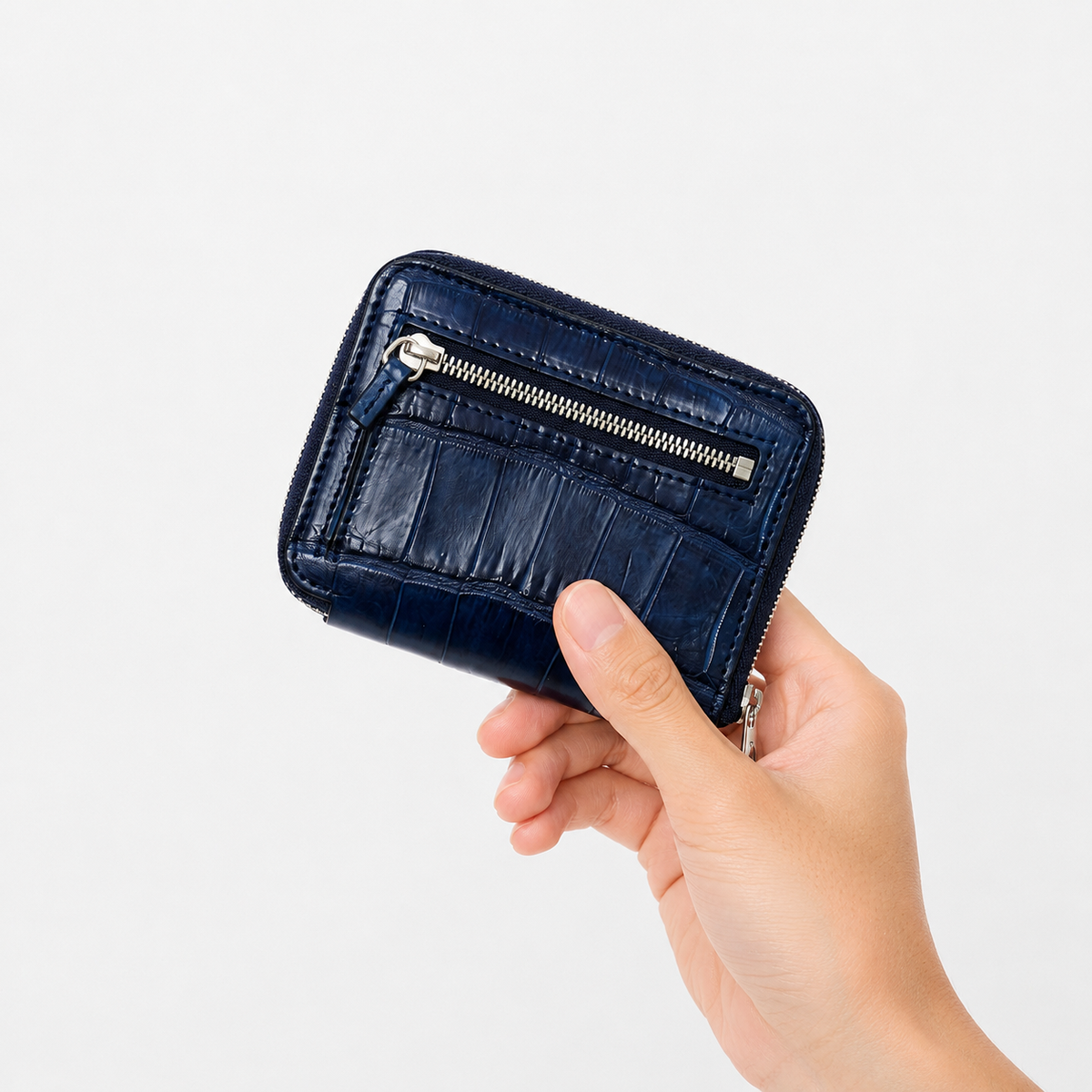 CRISTY SLIM COMPACT WLT / AI CROCO|藍染クロコダイルレザー 薄型財布 メンズ レディース|ITTI(イッチ)公式