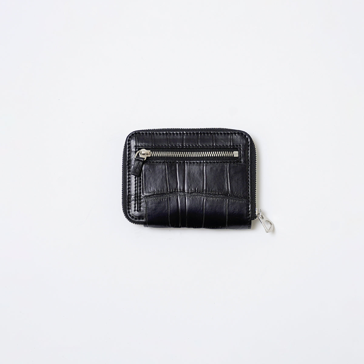 ITTI (イッチ) | CRISTY SLIM COMPACT WLT / CROCO (クリスティスリムコンパクトウォレット / クロコダイル) 財布 さいふ サイフ 黒 ブラック H.C.P エルメスキュイールプレシュー メンズ レディース 薄い ラウンド ファスナー 小さい