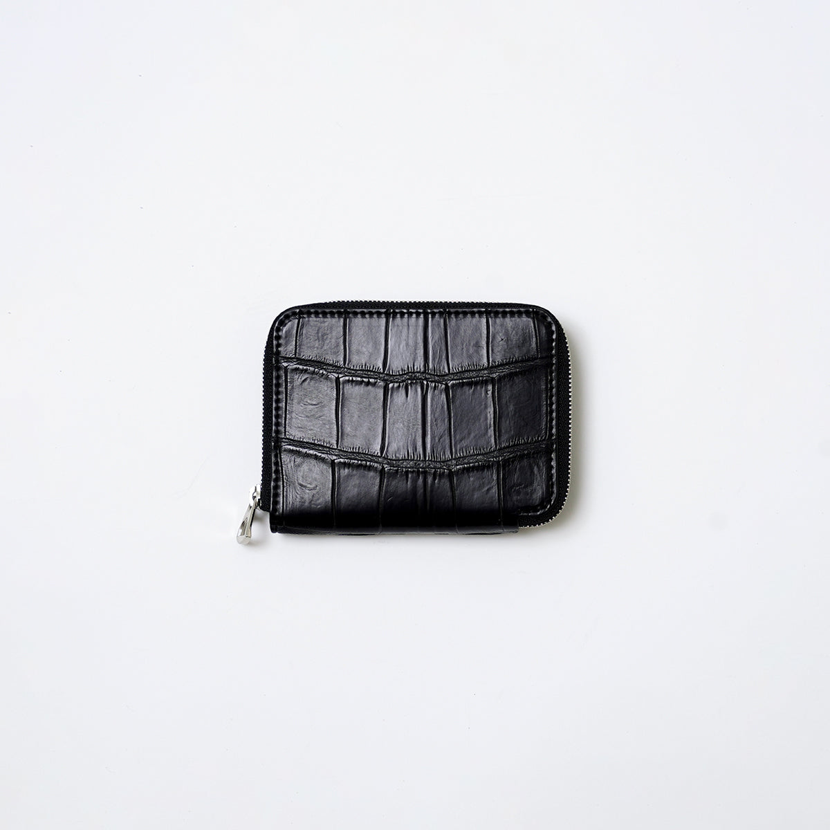 ITTI (イッチ) | CRISTY SLIM COMPACT WLT / CROCO (クリスティスリムコンパクトウォレット / クロコダイル) 財布 さいふ サイフ 黒 ブラック H.C.P エルメスキュイールプレシュー メンズ レディース 薄い ラウンド ファスナー 小さい