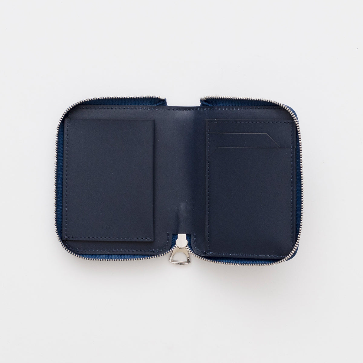 ITTI (イッチ) | CRISTY SLIM COMPACT WLT / AI CROCO (クリスティスリムコンパクトウォレット / 藍クロコ) 財布 さいふ サイフ エキゾチック レザー ブランド メンズ レディース 薄い 小さい 藍染 インディゴ ブルー 青 ファスナー ラウンド