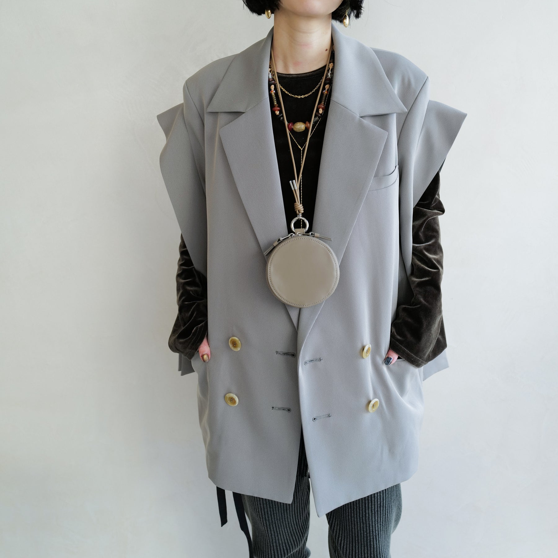 ITTI (イッチ) - MICHELLE CIRCLE POUCH / RAPTO FLEX (ミッシェルサークルポーチ / ラプトフレックス) | 鞄 カバン かばん ネックレスネックレス ショルダー 丸い 円形 レザー ブランド メンズ レディース