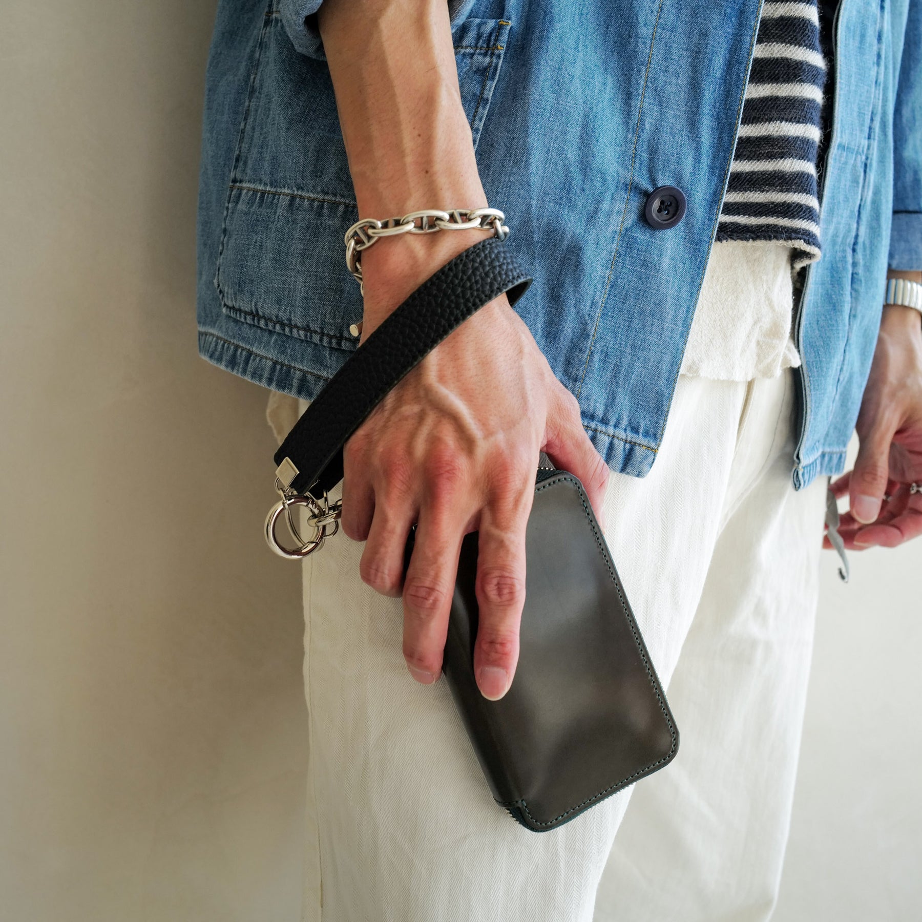 ITTI (イッチ) | HERRIE WRIST STRAP / DIPLO FJORD (ヘリーリストストラップ / ディプロフィヨルド) キーホルダー ハンドル スマホ 携帯 モバイル 財布 さいふ サイフ メンズ レディース ブランド ブラック 黒 black
