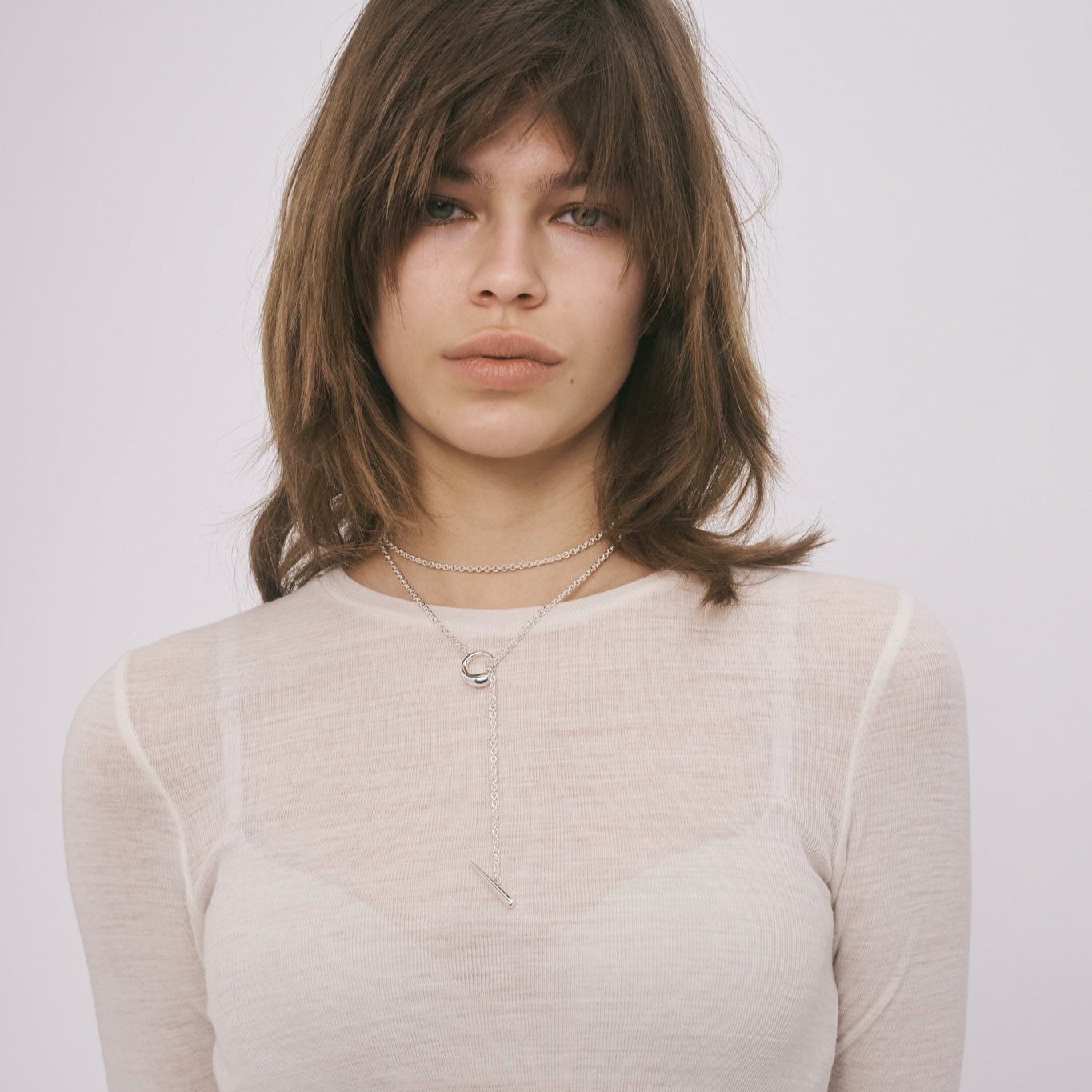 Oculus Necklace - SILVER / RAGBAG | ジュエリー ブランド デンマーク 女性 小物 アクセサリー ギフト 贈り物 プレゼント (オキュラスネックレス- シルバー / ラグバッグ) - ICHI GALLERY