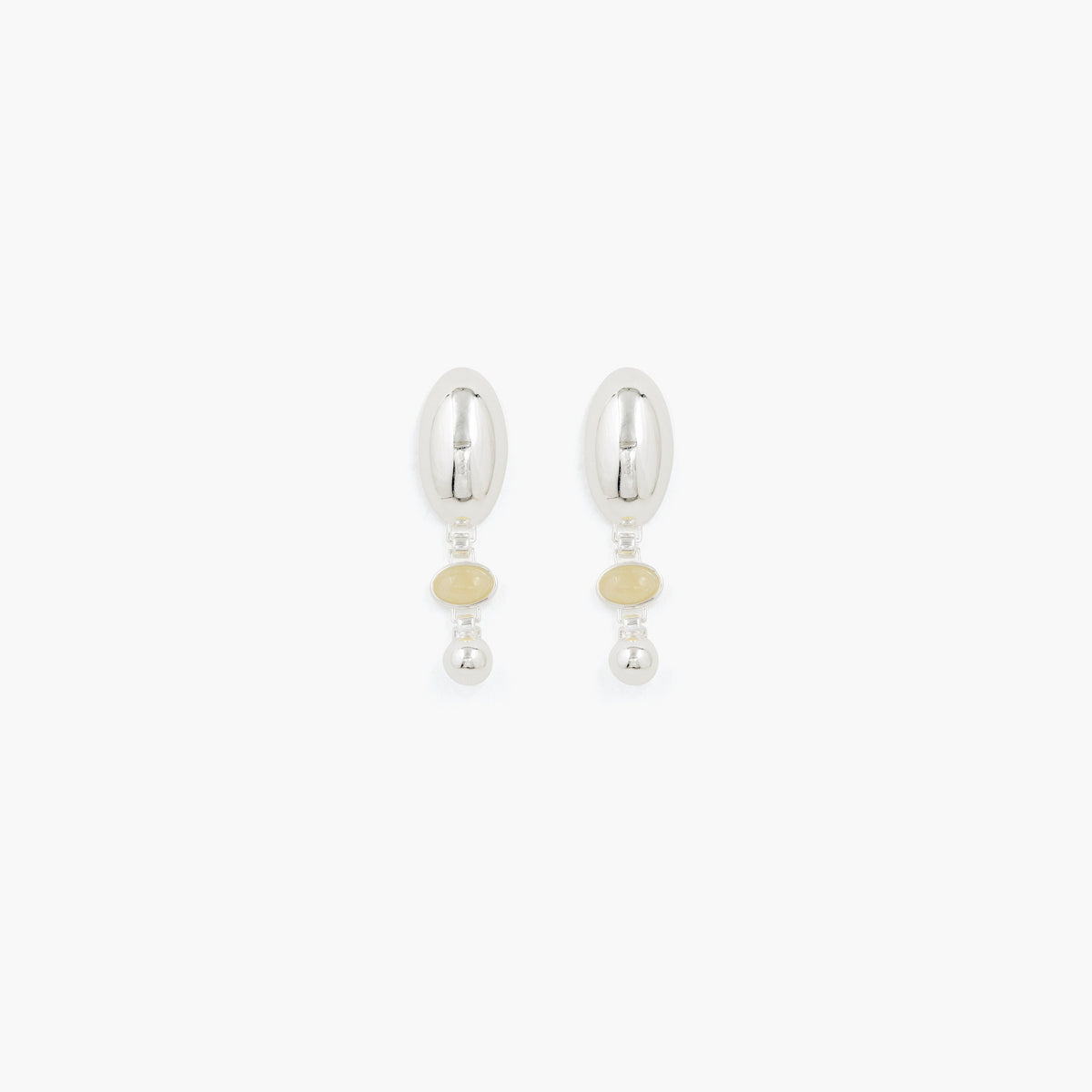 Reflection Dangle Earrings - SILVER / RAGBAG (リフレクションダングリングイヤリング・ピアス - シルバー / ラグバッグ) - ICHI GALLERY | ジュエリー ブランド デンマーク 女性  小物 アクセサリー ギフト 贈り物 プレゼント
