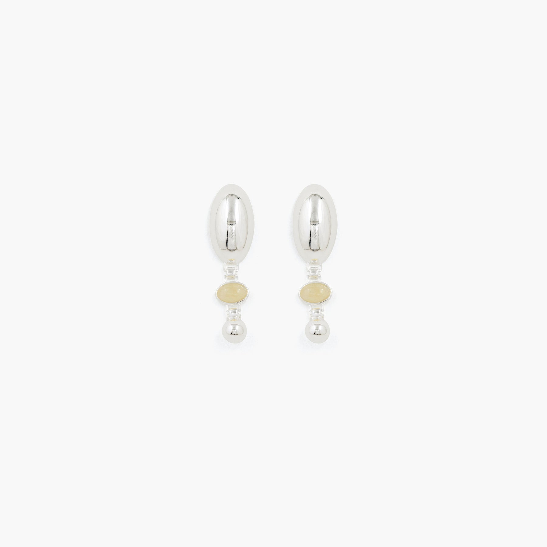 Reflection Dangle Earrings - SILVER / RAGBAG (リフレクションダングリングイヤリング・ピアス - シルバー / ラグバッグ) - ICHI GALLERY | ジュエリー ブランド デンマーク 女性 小物 アクセサリー ギフト 贈り物 プレゼント