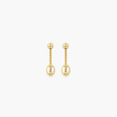Reflection Long Earrings - GOLD / RAGBAG (リフレクションロングイヤリング・ピアス - ゴールド / ラグバッグ) - ICHI GALLERY | ジュエリー ブランド デンマーク 女性 小物 アクセサリー ギフト 贈り物 プレゼント