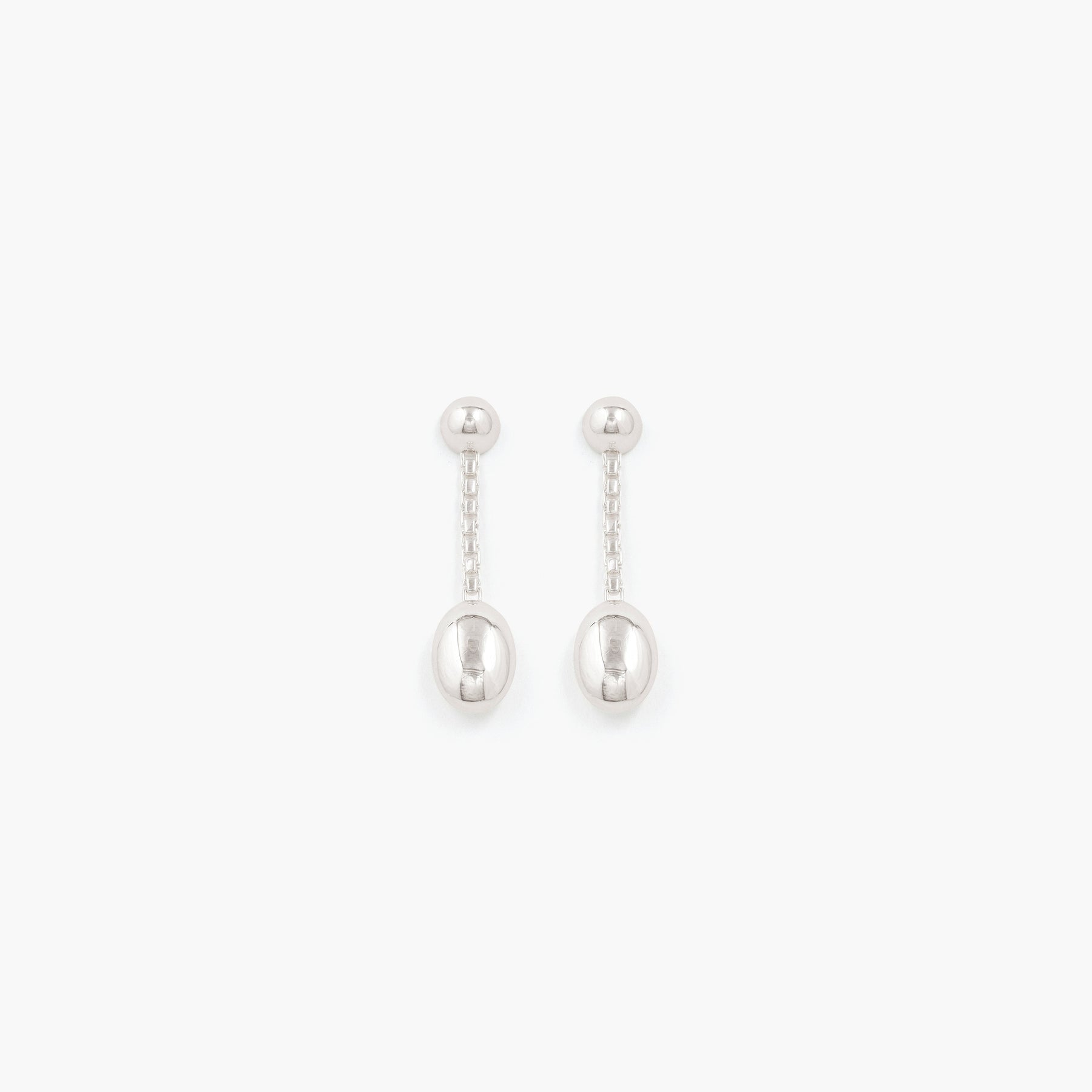 Reflection Long Earrings - SILVER / RAGBAG (リフレクションロングイヤリング・ピアス - シルバー / ラグバッグ) - ICHI GALLERY | ジュエリー ブランド デンマーク 女性  小物 アクセサリー ギフト 贈り物 プレゼント
