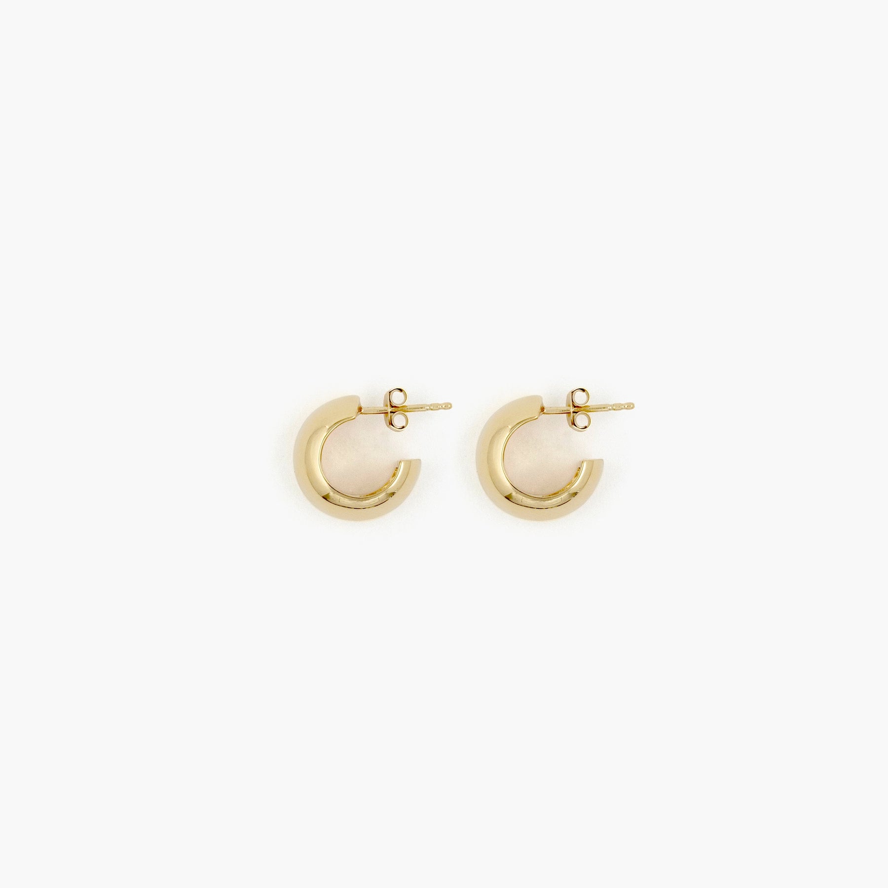 Reflection Small Hoops - GOLD / RAGBAG (リフレクションスモールフープスイヤリング・ピアス - ゴールド / ラグバッグ) - ICHI GALLERY | ジュエリー ブランド デンマーク 女性  小物 アクセサリー ギフト 贈り物 プレゼント