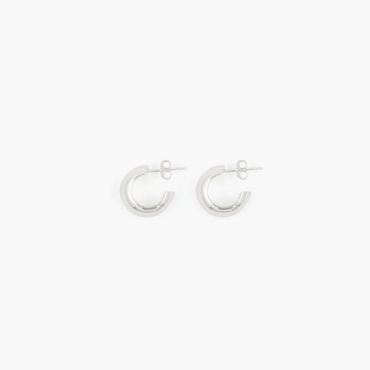 Reflection Small Hoops - SILVER / RAGBAG (リフレクションスモールフープイヤリング・ピアス - シルバー / ラグバッグ) - ICHI GALLERY | ジュエリー ブランド デンマーク 女性  小物 アクセサリー ギフト 贈り物 プレゼント