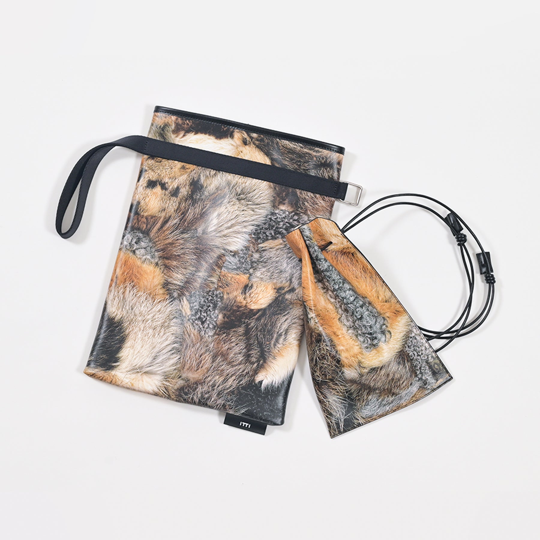 ITTI (イッチ) | ANNIE RICE BAG iii / TOLQ FUR (アニーライスバッグ / トルコファー) | 転写 プリント 鞄 かばん カバン レザー ブランド メンズ レディース 手持ち ハンド