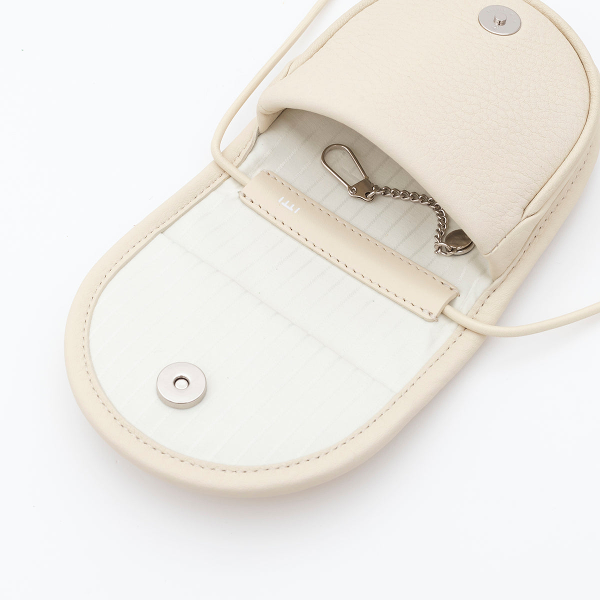 ITTI (イッチ) | MICHELLE ERRAND POUCH / DIPLO SKY (ミシェル エランド ポーチ / ディプロスカイ)レザー ショルダー ミニ バッグ コイン 小物入れ メンズ レディース ネックレス アクセサリー 本革 レザーブランド ブラック 黒 トープ アイボリー 白 グレージュ 鍵 AirPods エアポッズ カード サイフ 財布 さいふ